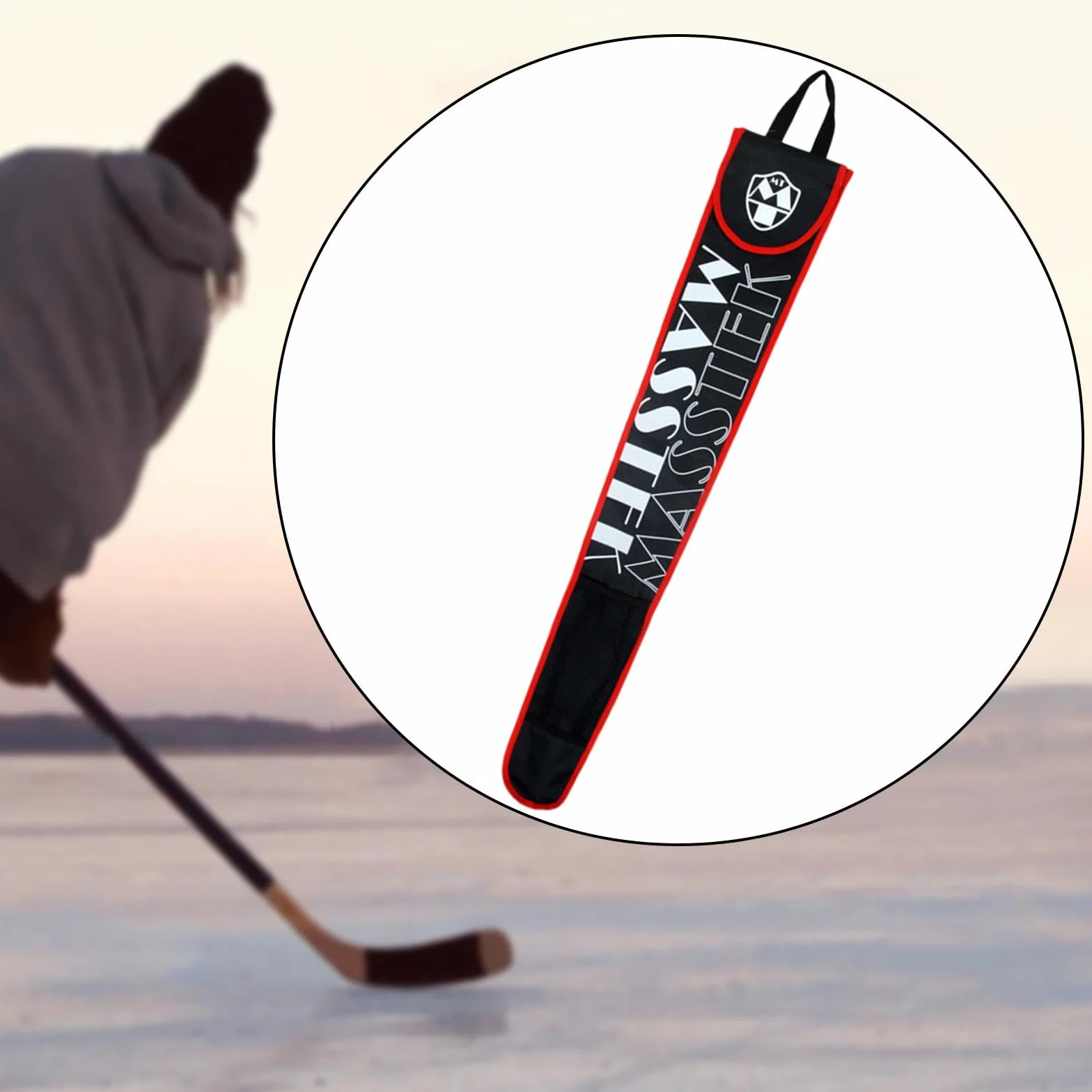 Amagogo Bolsa para Palos de Hockey sobre césped, Almacenamiento, Transporte Ligera, Rojo