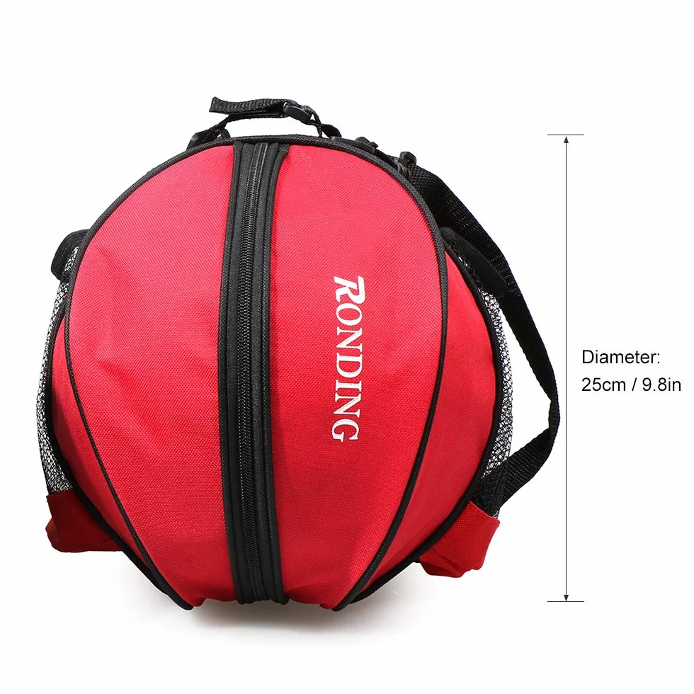 Bolsa de Baloncesto Portátil, Bolsa de Hombro Redonda para Pelotas de Fútbol y Voleibol