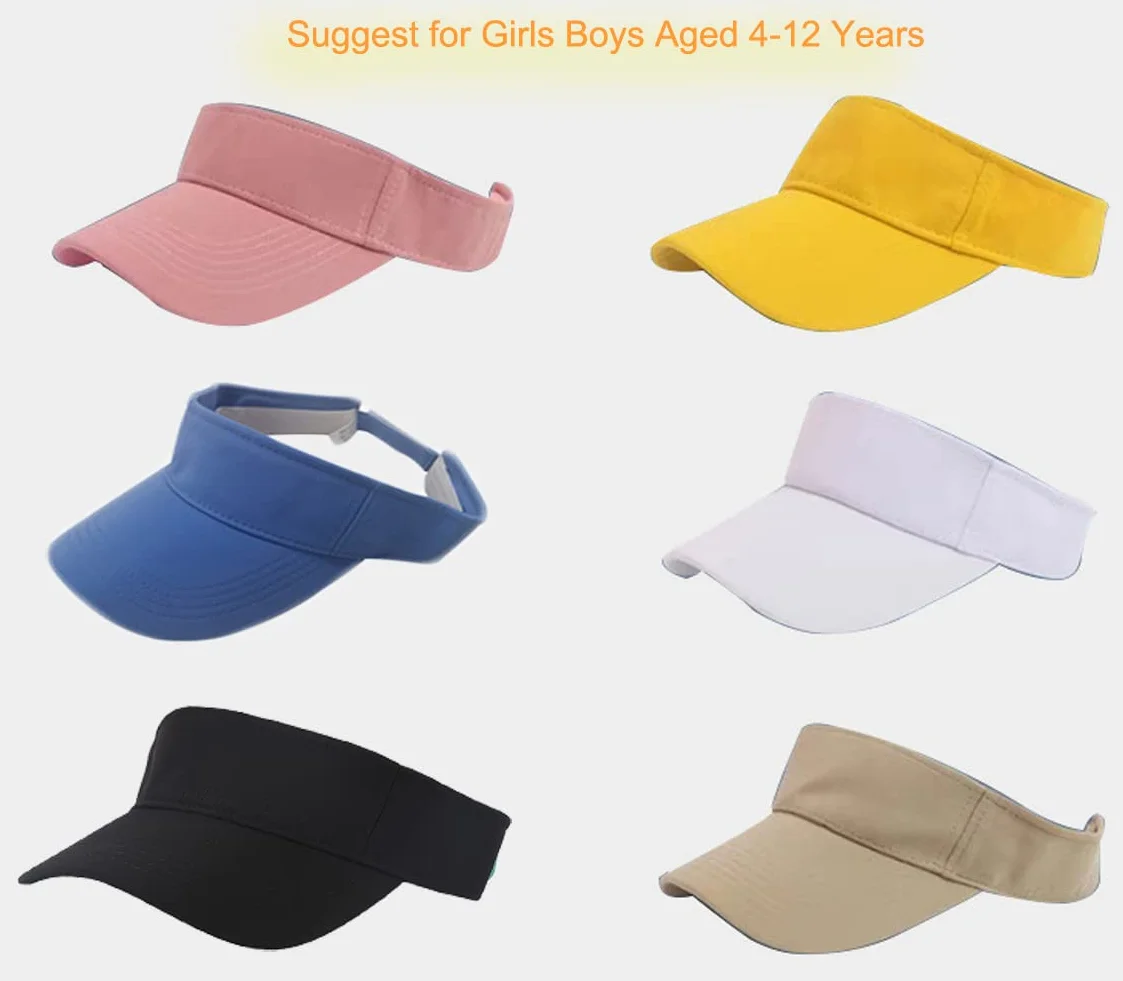 Sombrero de visera para niños anti UV, ala ancha, ajustable, protección solar