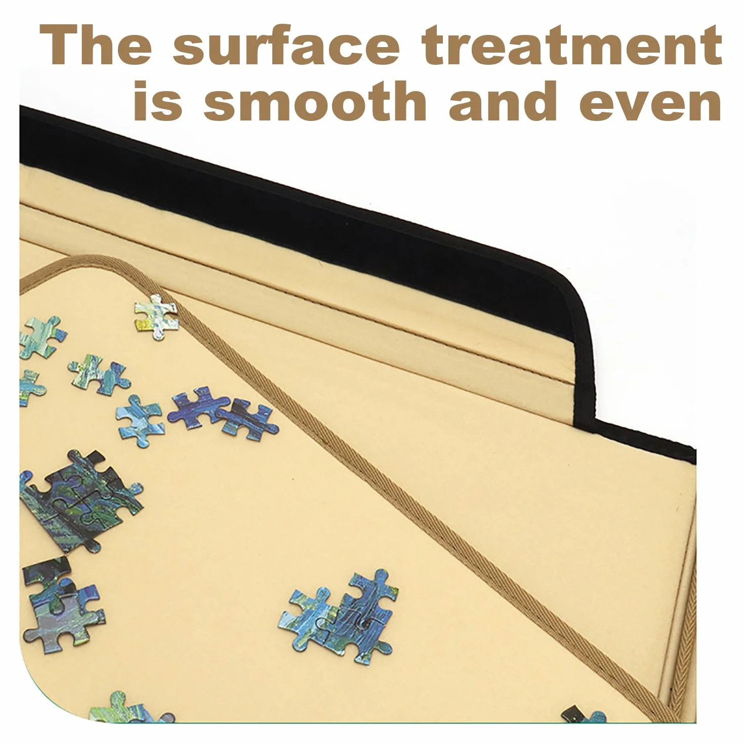 Carpeta Puzzle 1000 Piezas,Tablero para Puzzle,Tablero de Rompecabezas con Bandejas y Cubierta, Estuche Portátil para Almacenamiento, Superficie Antideslizante(80 x 58cm)
