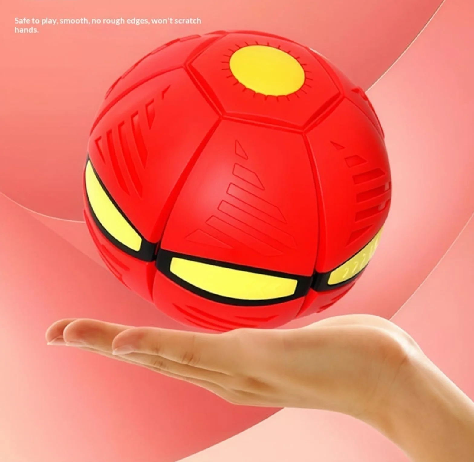 2026 Nueva Pelota Hinchable para niños, platillo Volador mágico, Pelota de Saltar, interacción Entre Padres e Hijos, Juguete Luminoso para reacción física educativa, con 6 Luces
