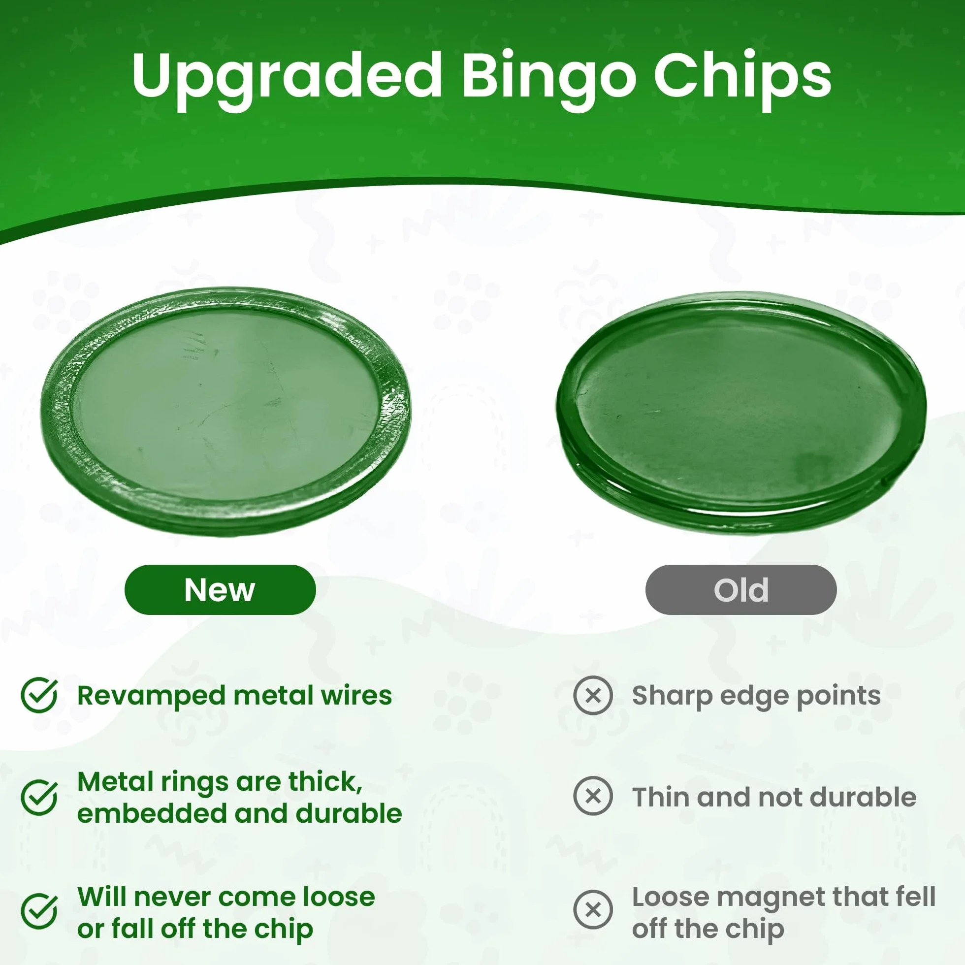 Fichas de Bingo magnéticas,Recoge fichas Bingo magnética,Kit de Chips magnéticos Transparentes con,Metal para Contar fichas Escolares y de Juego