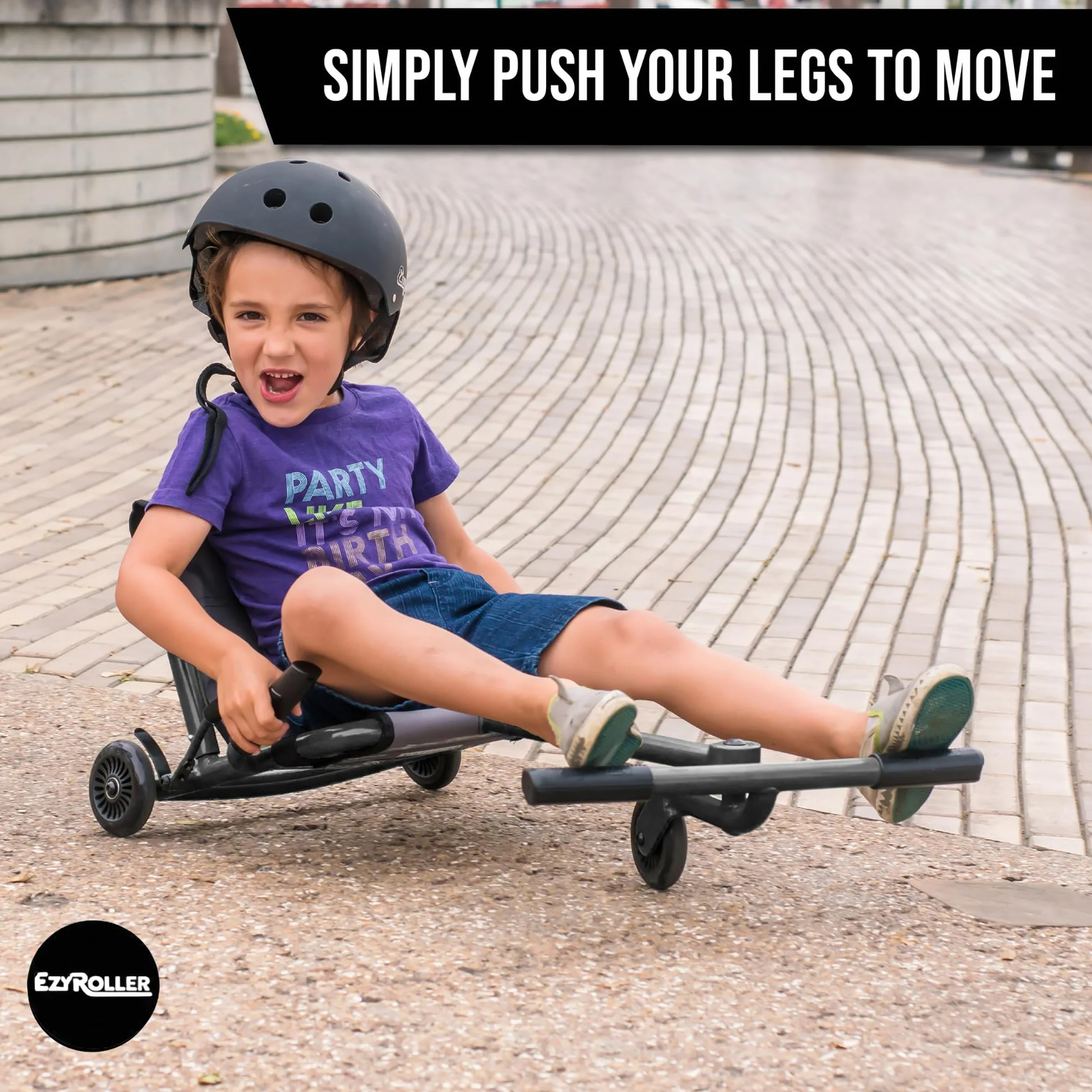 EzyRoller Patinete para niños (EZR1BL), Negro