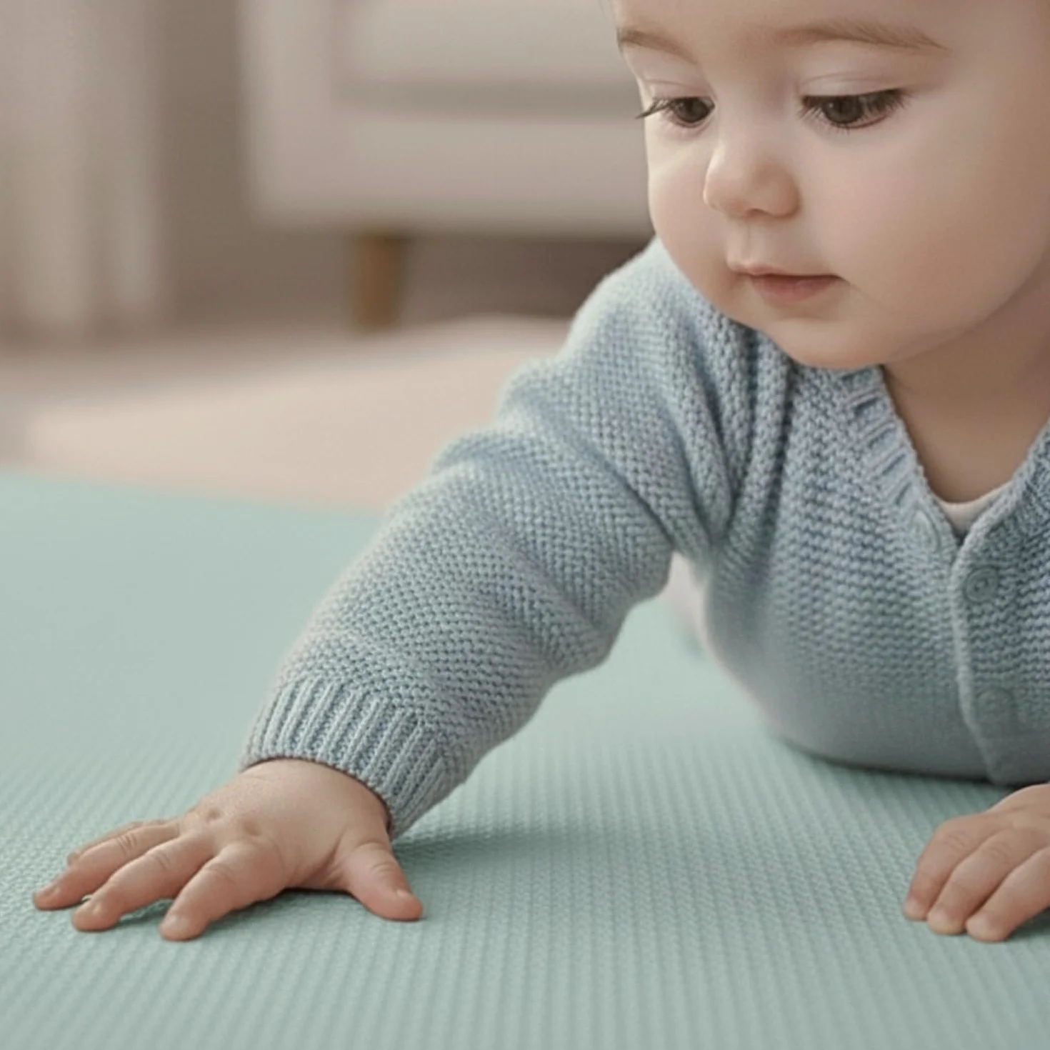 LittleTom 18 Piezas Alfombra Bebé Desde el Primer Mes - 30x30 Colchoneta de Espuma EVA Acolchada - Superficie Puzzle Antideslizante para Niños Pequeños - Suelo Protector para la Habitación Infantil