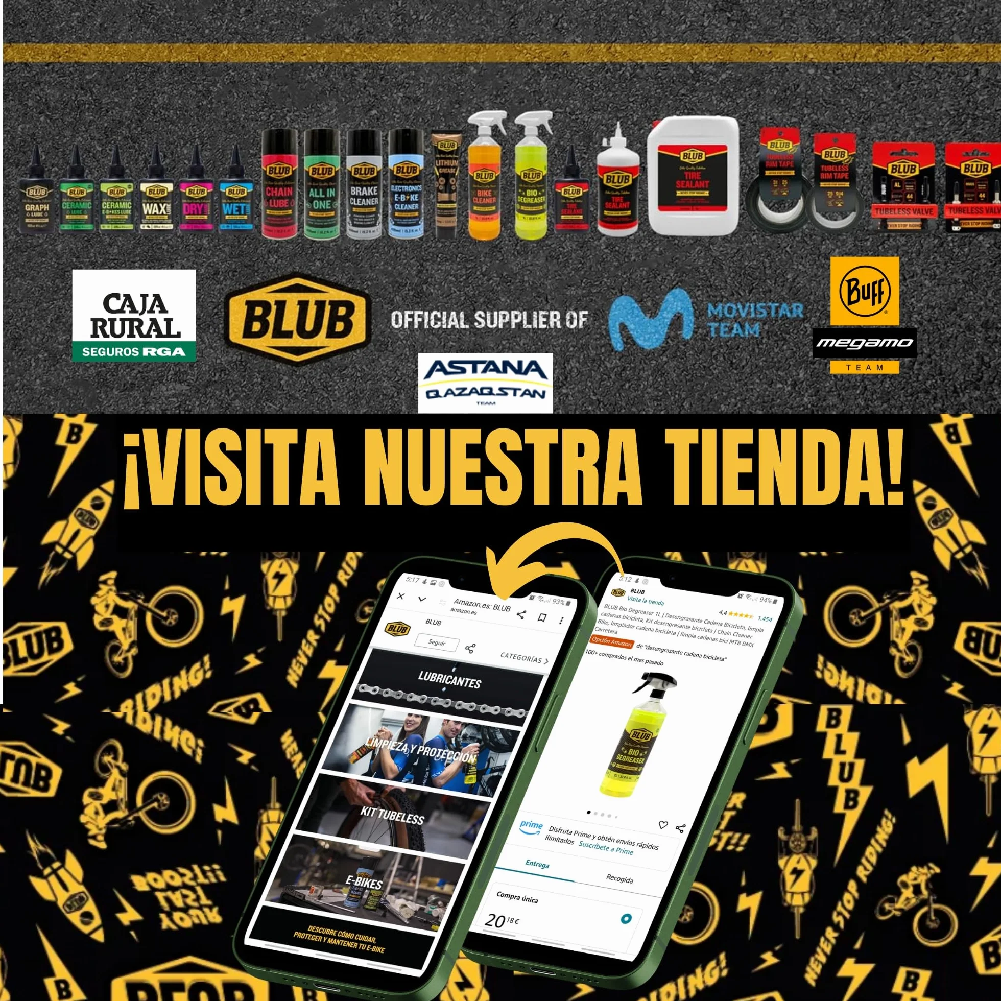 BLUB Ceramic Lube 120ml Aceite Ceramico Cadena Bicicleta Lubricante Bicicleta MTB BMX Carretera Grasa Bici Todas Condiciones Verde