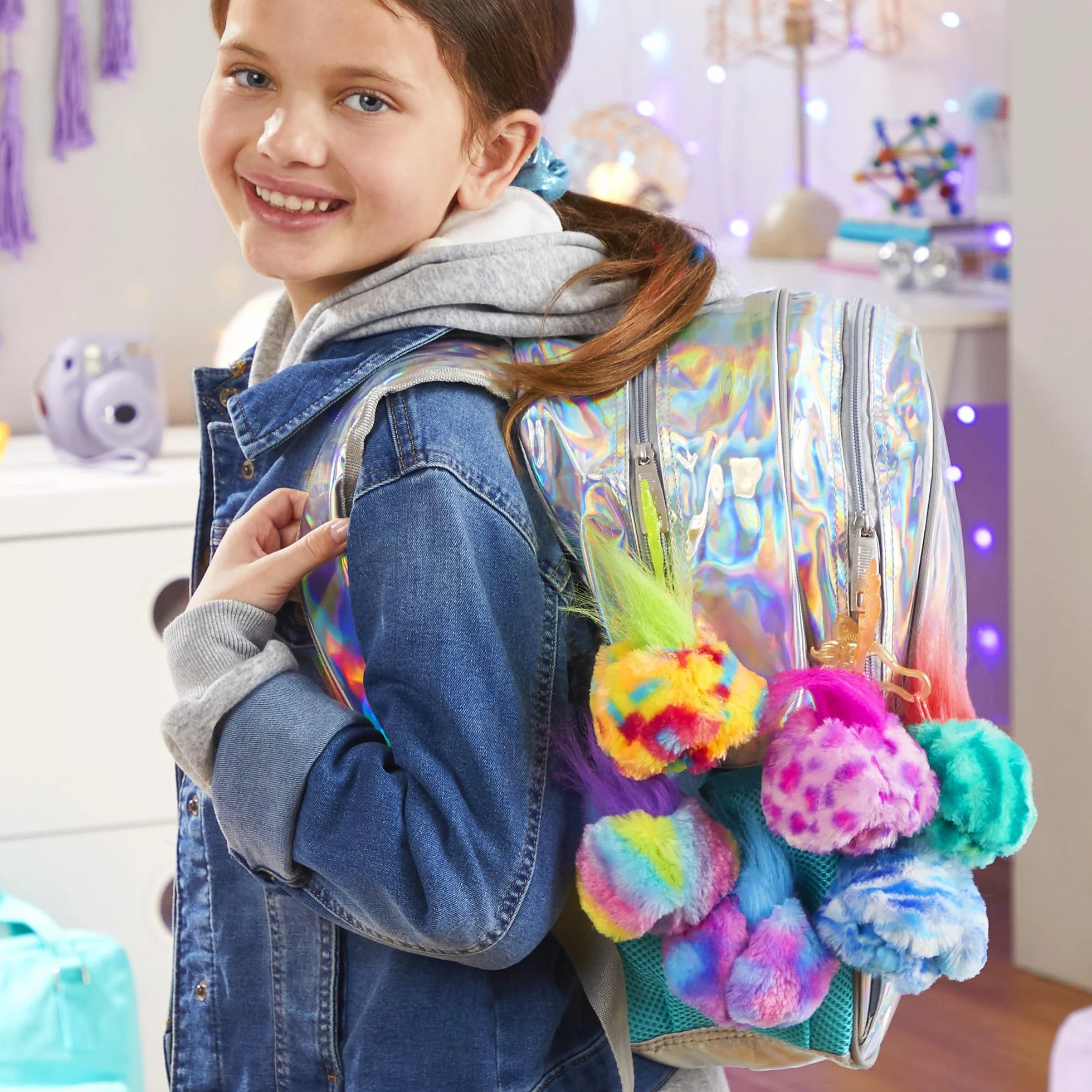 Furby Furblets, Miniamigo Ooh-Koo, Más de 45 Sonidos, Música Rock y Frases en Furbish, Peluche electrónico para niños y niñas a Partir de 6 años, Azul y Blanco
