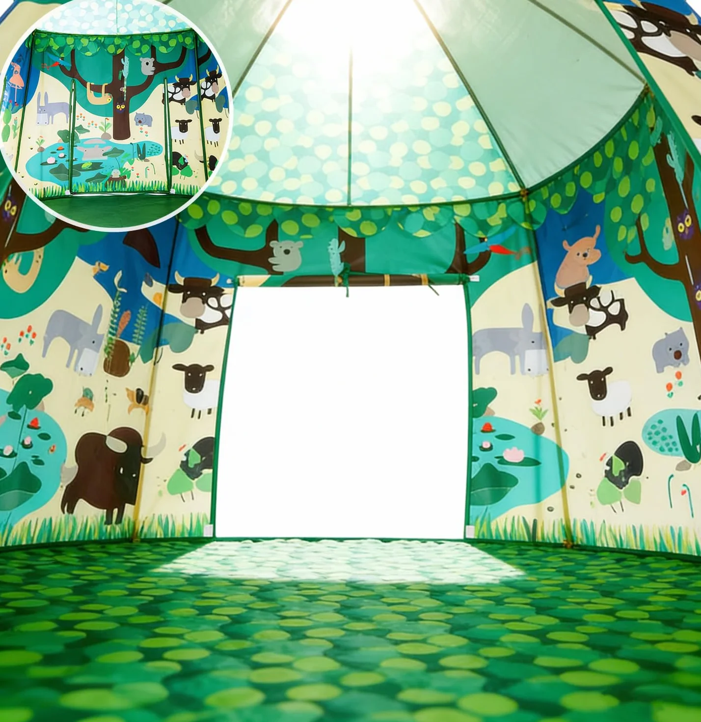 Tienda de campaña para niños, Tienda de campaña emergente para niños para diversión en Interiores y Exteriores, Juguete para niñas, casita de Juegos, diseño de yurta único