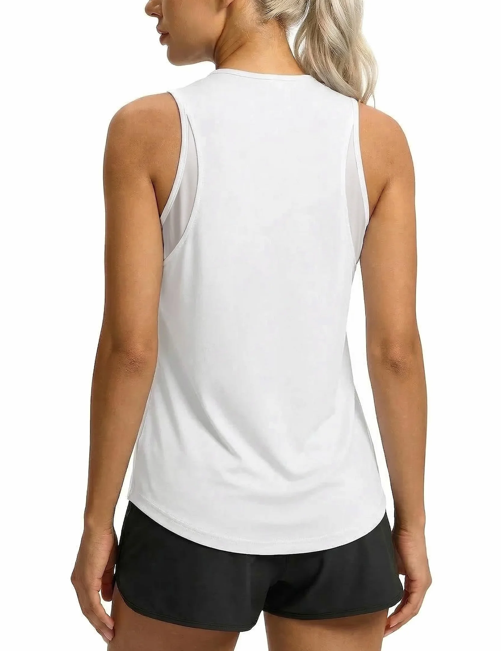 Camiseta Deportiva Mujer Tirantes Malla Transpirable Fitness Yoga Running S-3XL