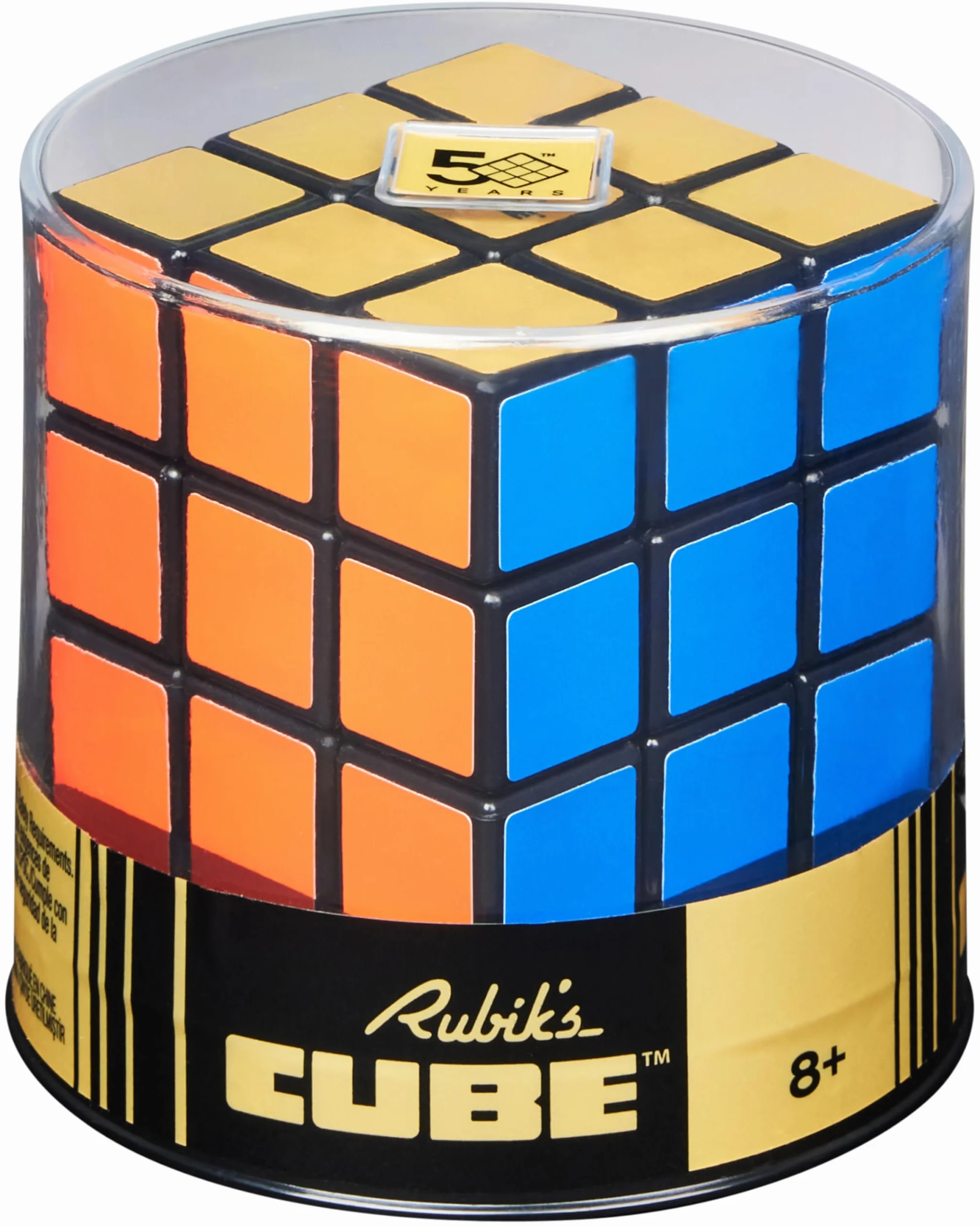 Rubik's - Cubo DE Rubik EDICIÓN Especial Retro 50 Aniversario - Juego de Rompecabezas, Cubo Mágico para Desafiar la Mente - 6068726 - Juguetes Niños 8 Años + - Regalo Niño 8 Años +