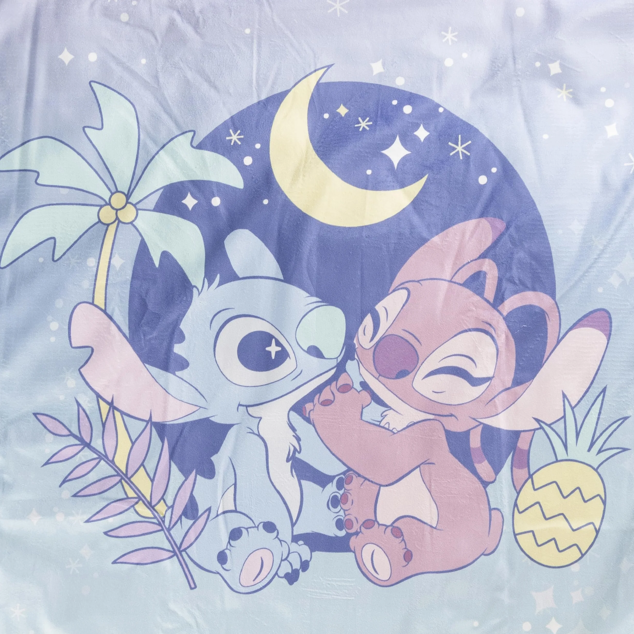 Set de 2 con Almohada y Manta de Lilo y Stitch Disney, Suave Saco de Dormir Infantil con Bolsa y Almohada, para Fiestas de Pijamas, Viajes y acampadas