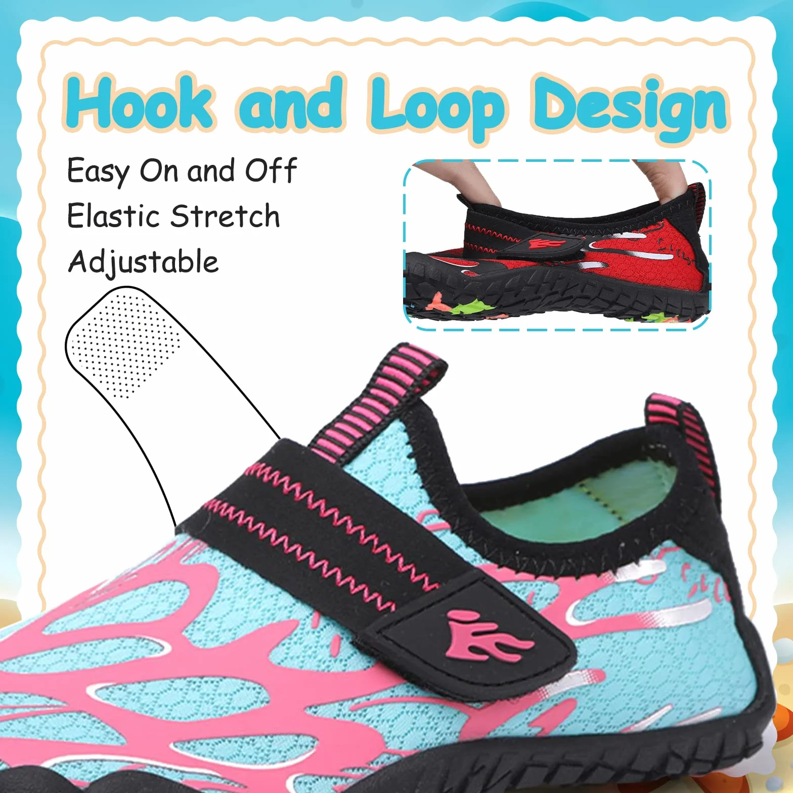 Hanani Zapatos de Agua Niño Escarpines de Baño Barefoot Calcetines de Natación Secado Rápido Descalzo