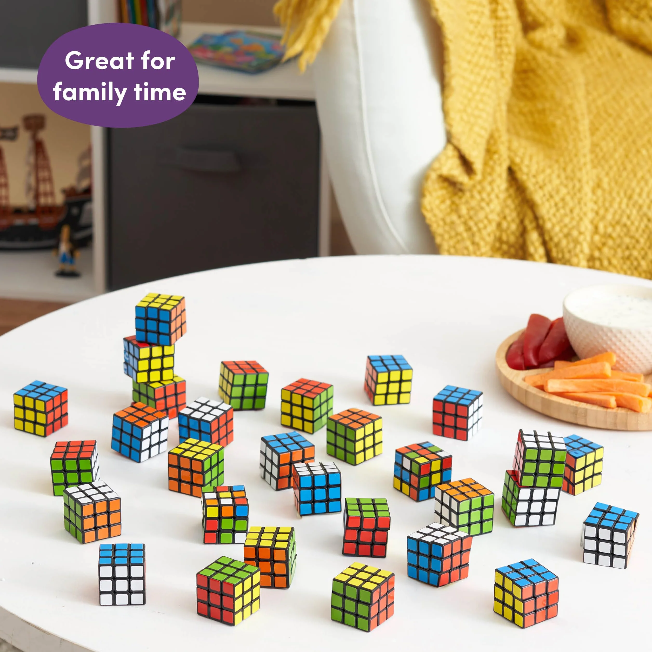 THE TWIDDLERS - 30 Mini Rompecabezas Speed Cube Fidget Toys, 3x3 Mini Juegos para Llenar Bolsas de Fiesta para Niños, Rompecabezas Multipack Premios para Aulas - 3cm