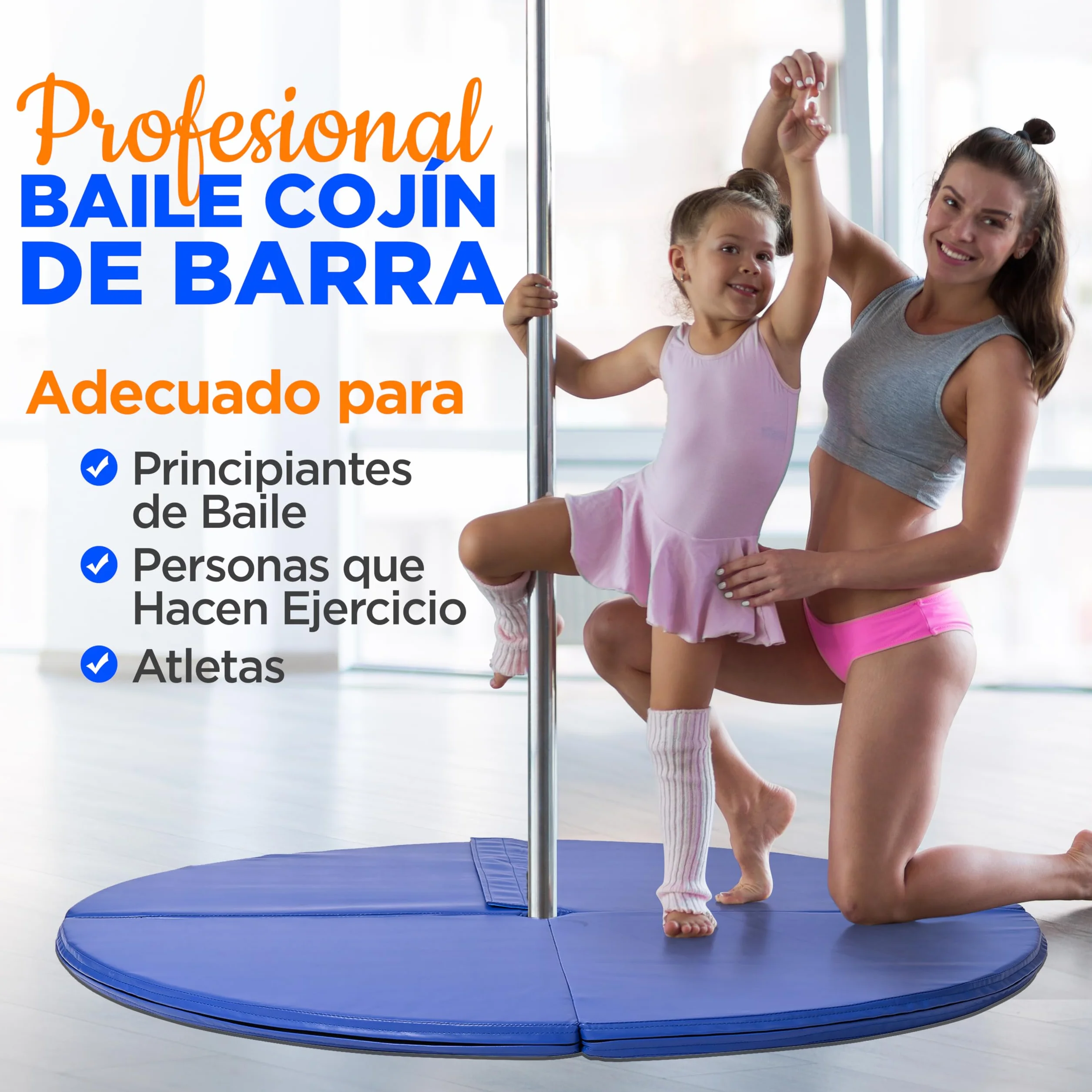 SereneLife colchoneta pole dance plegable portátil ligera para gimnasio yoga danza