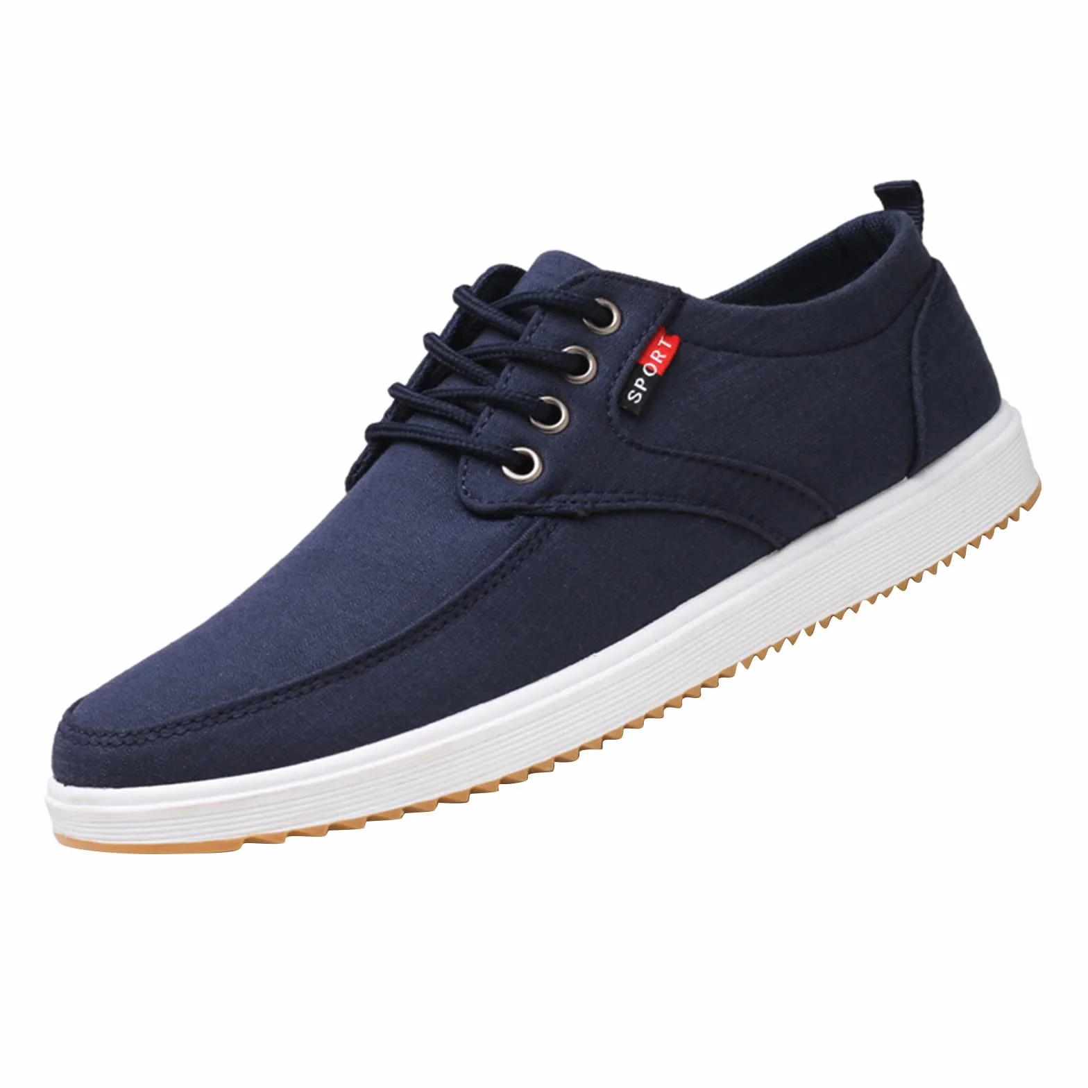 Zapatillas de lona para hombre, clásicas, sin cordones, ligeras