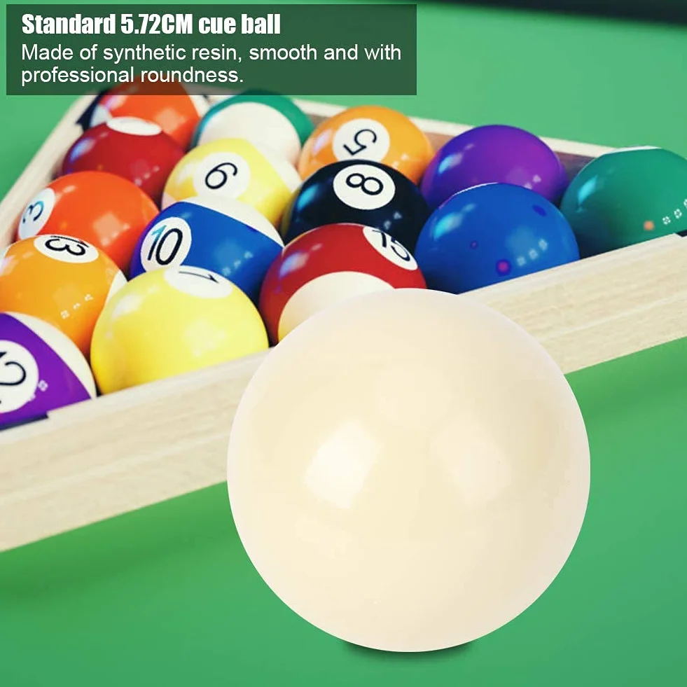 Bola Blanca de Billar Snooker 2 Piezas 5,72cm Resina Estándar para Entrenamiento