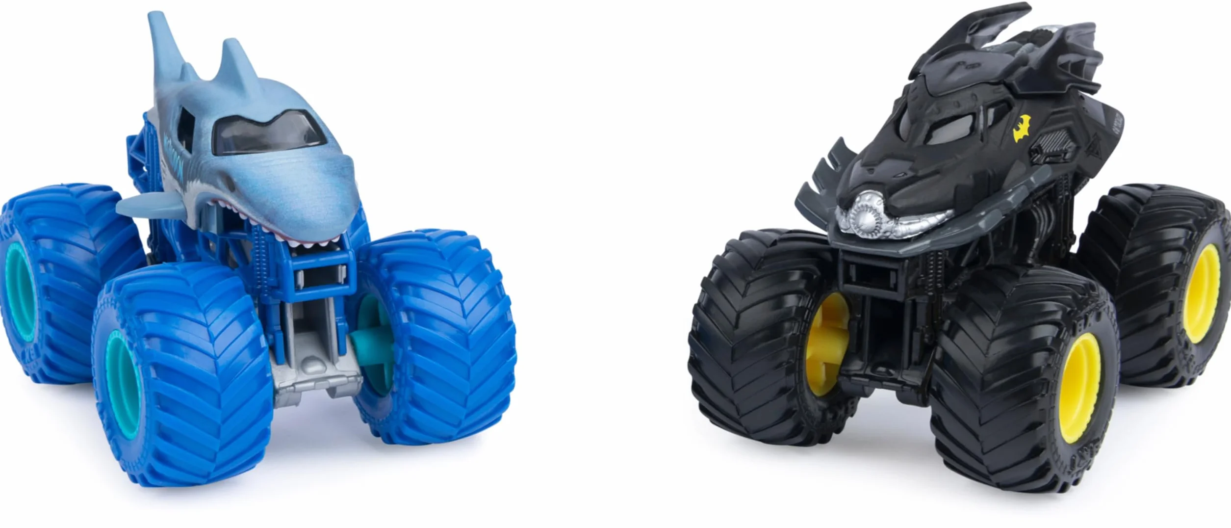 Monster Jam Pack 2 Camiones Metálicos Escala 1:64 Batman Vs. Megalodon Juguetes Niños 3 años+