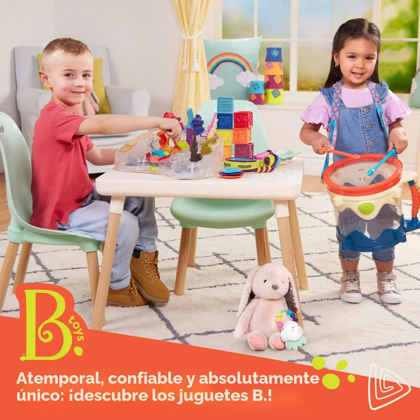 B. toys - Hipopótamo Pop - Teclado de Juguete - Tocar el Piano - Canciones, Sonidos y Luces - Instrumento Musical para niños - 12 Meses +
