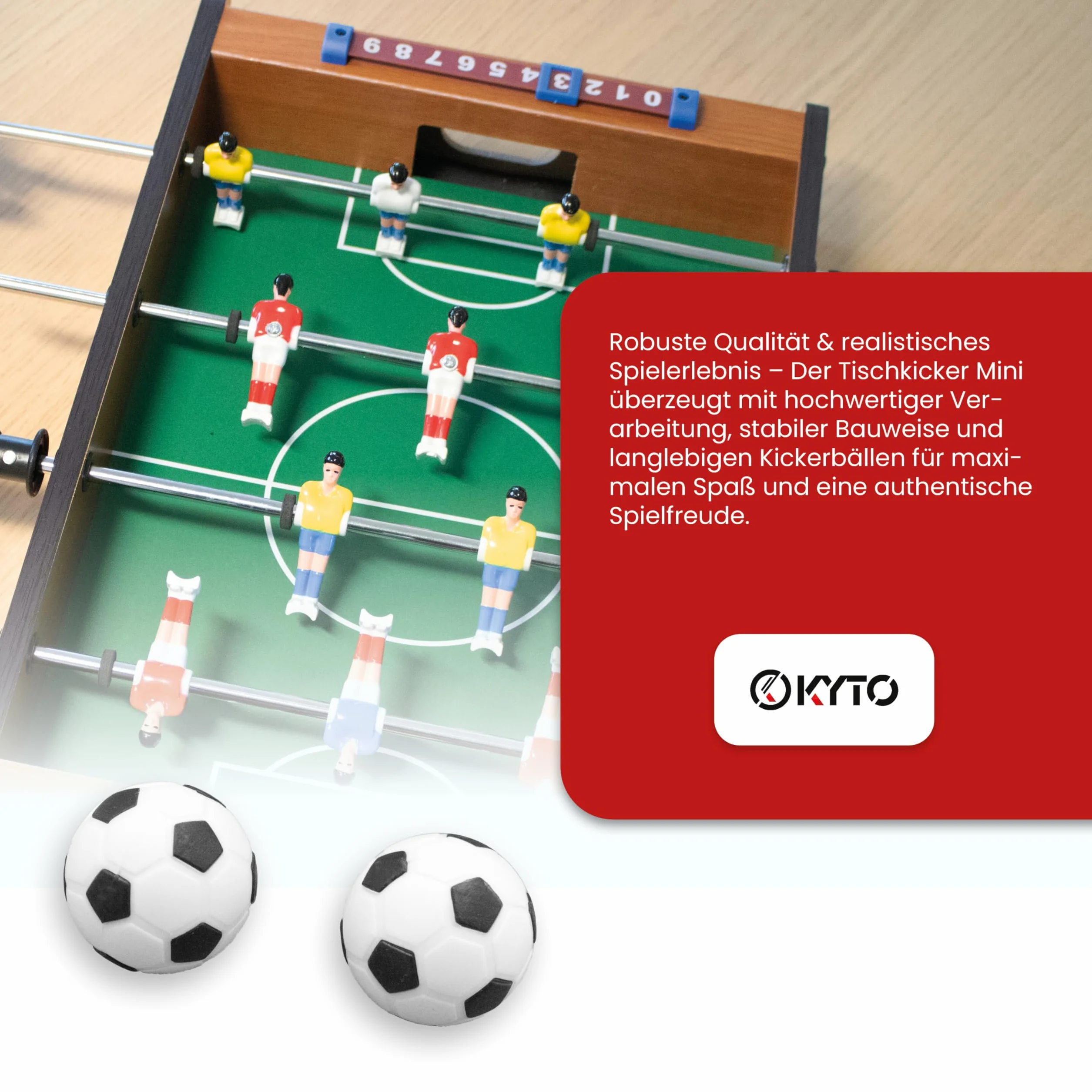 Kyto Futbolín infantil de mesa, futbolín infantil, juego de fiesta para niños y adultos, futbolín de 70 x 35 cm o 51 x 31 cm (51 x 31 cm)
