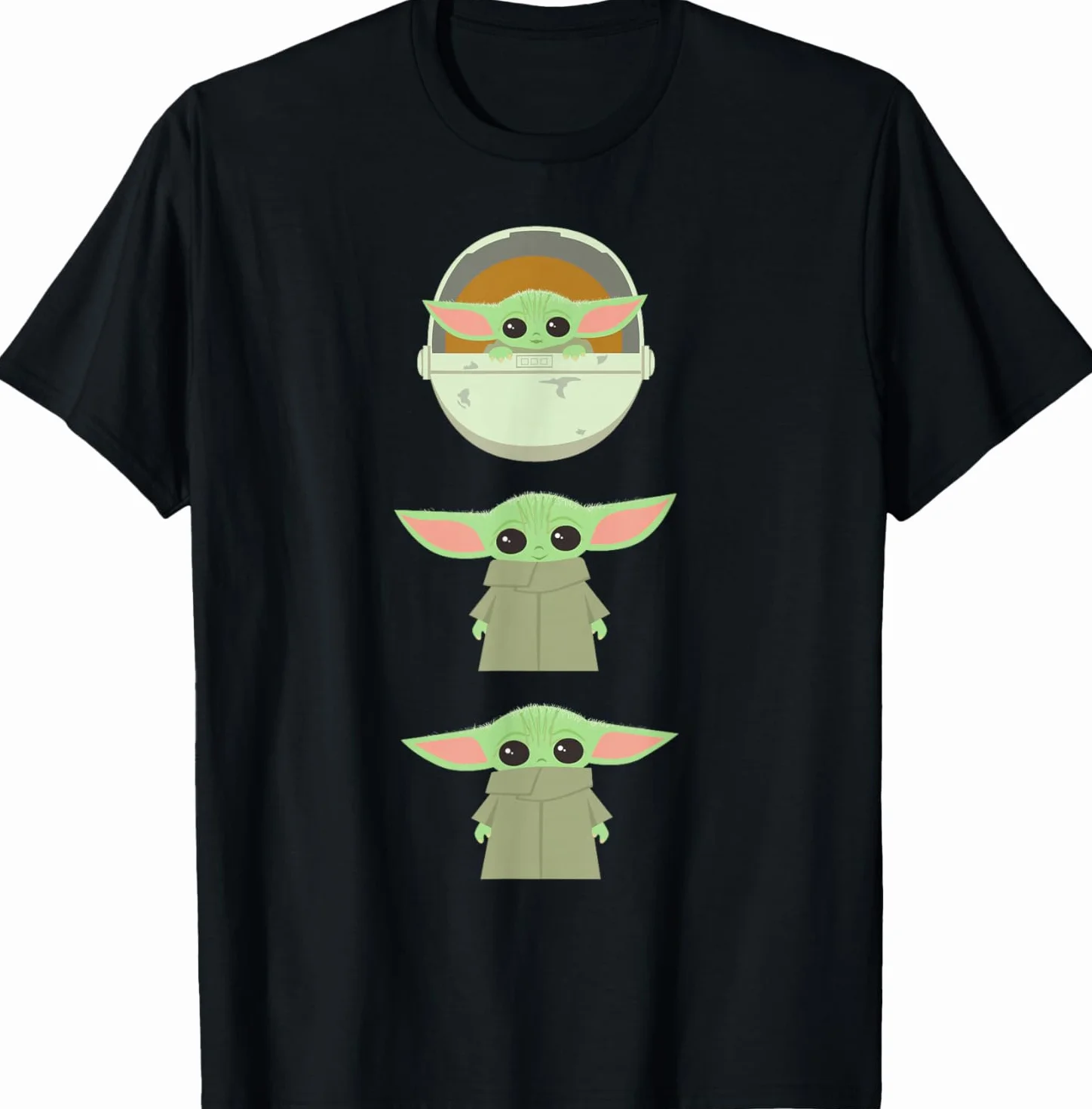 Star Wars The Mandalorian Grogu Trio Cartoon Poses Camiseta