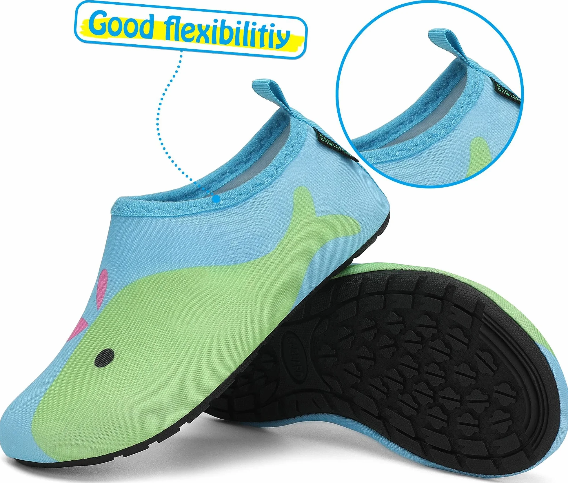 SAGUARO Escarpines Antideslizante Zapatos de Agua Niño Niña Respirable Playa Piscina 18-37 EU