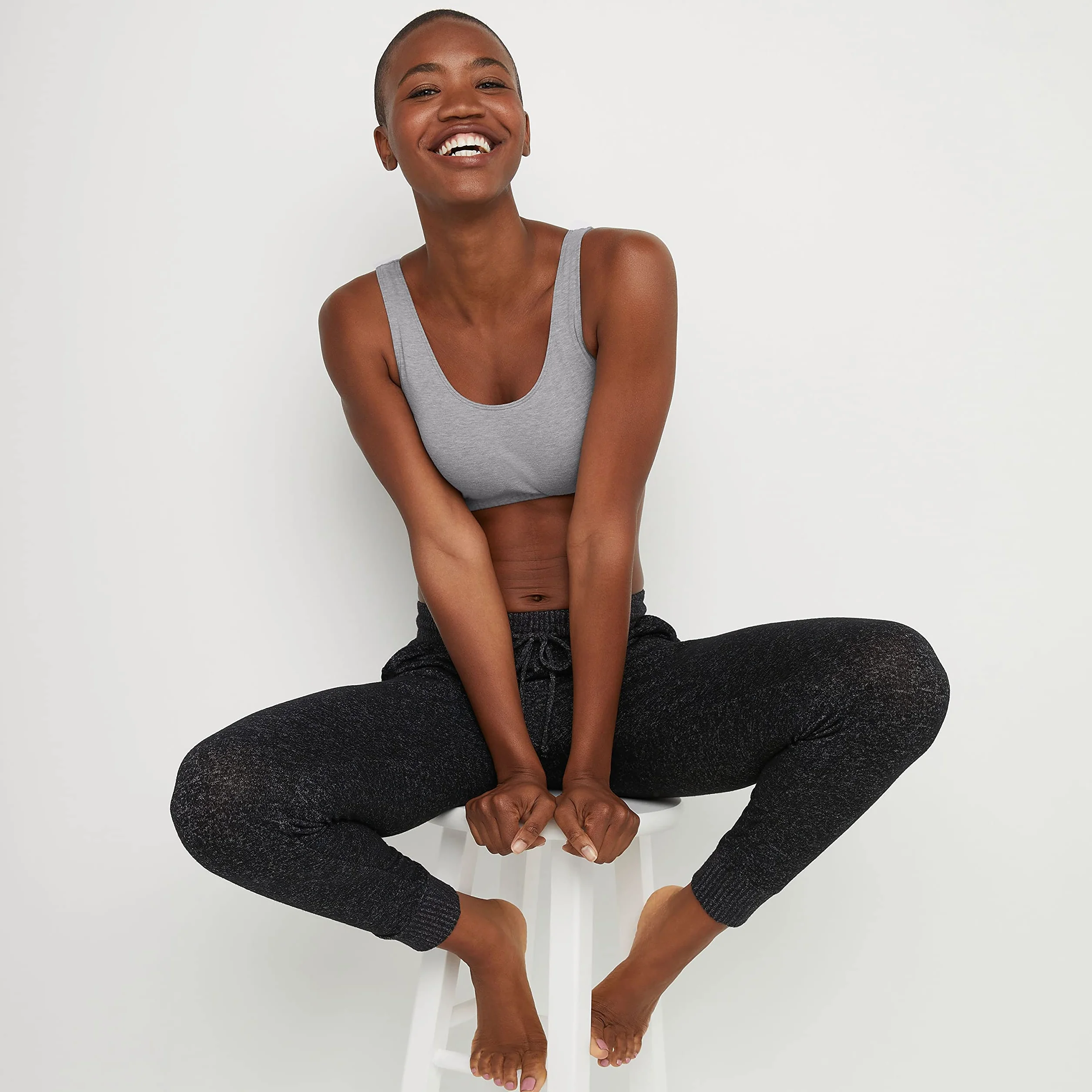 Hanes Bralette Pack 3-Pack Cotton Scoopneck Low-Impact Sports Bra Mujer