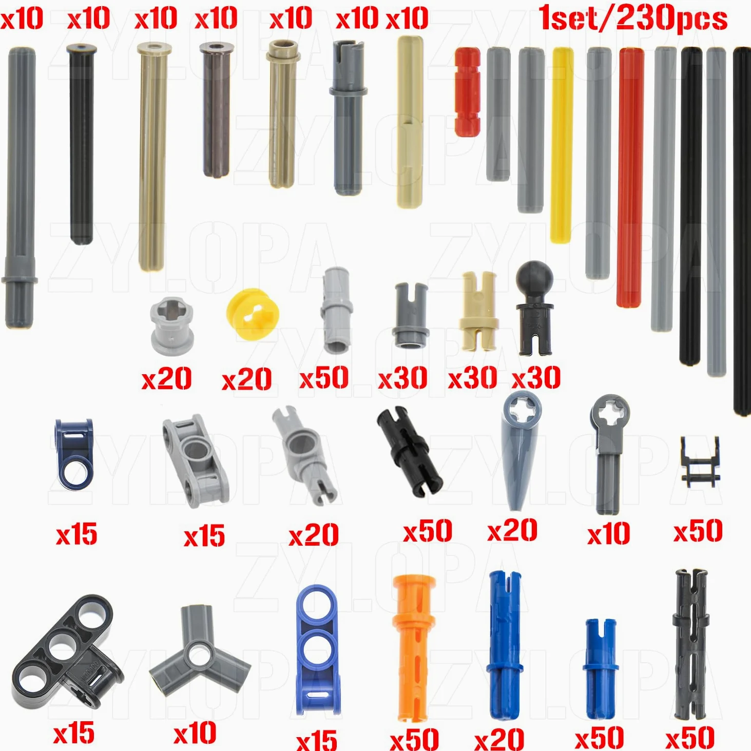 Kit de Ejes y pasadores Technic de 885 Piezas compatibles con Las Principales Marcas Piezas y Conectores Technic Bujes y eslabones de Cadena | piezas, piezas técnicas, motor, gars, rótulas, ruedas,