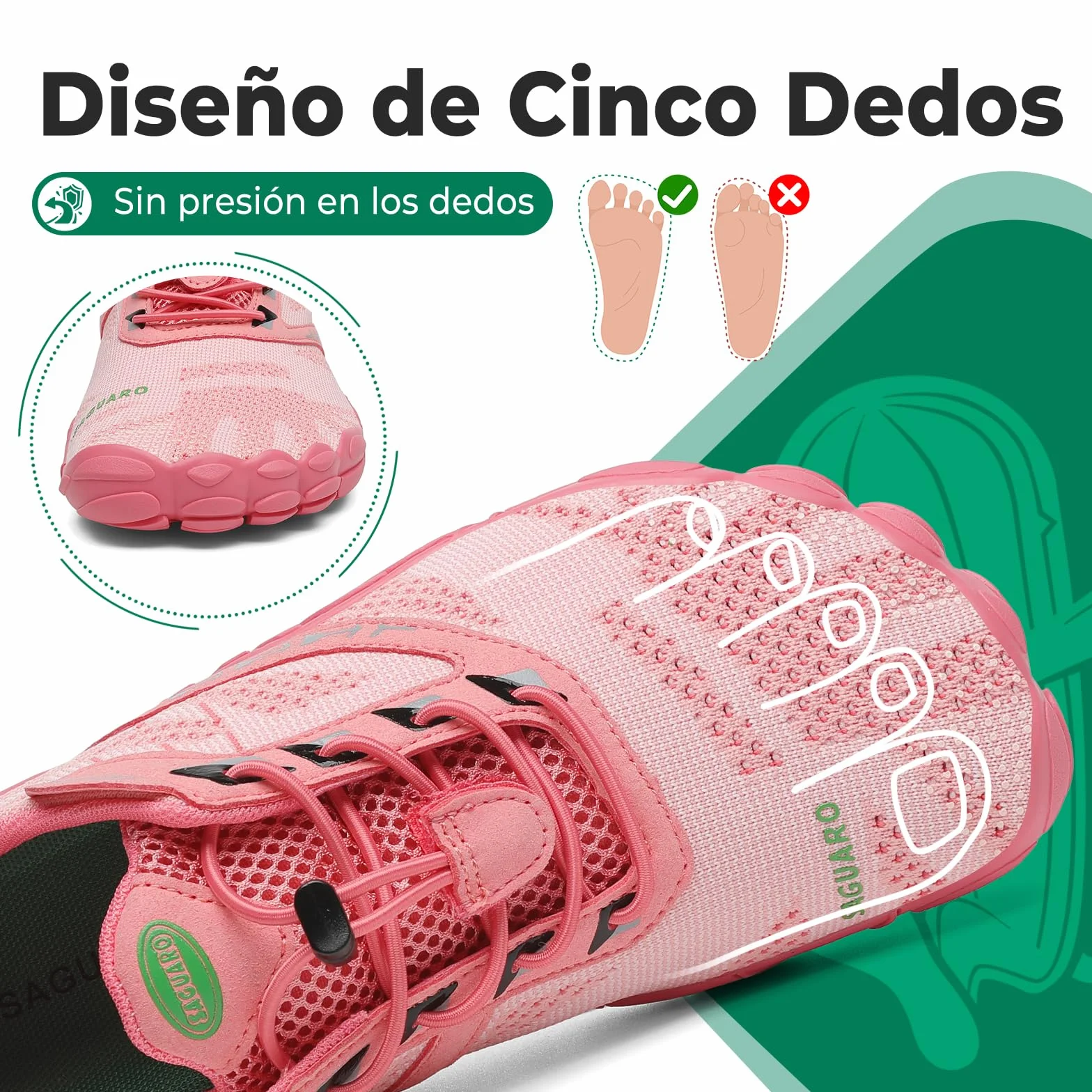 SAGUARO Punto Barefoot Zapatillas Minimalistas Hombre Mujer Gr.36-48