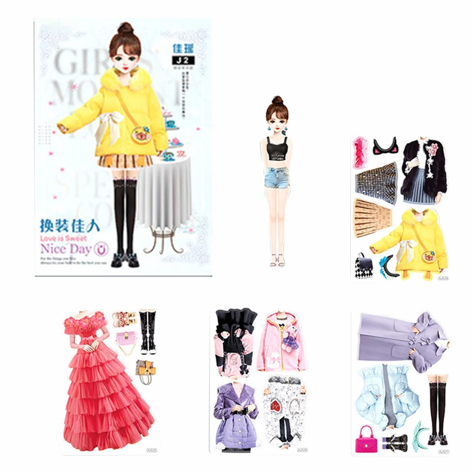 Libro de Actividades con Pegatinas Princesa, Libro de Pegatinas para Vestir a la Princesa - Libro de Actividades magnético para Vestir a la muñeca de la Princesa - Juego de Pegatinas para Vestir a la