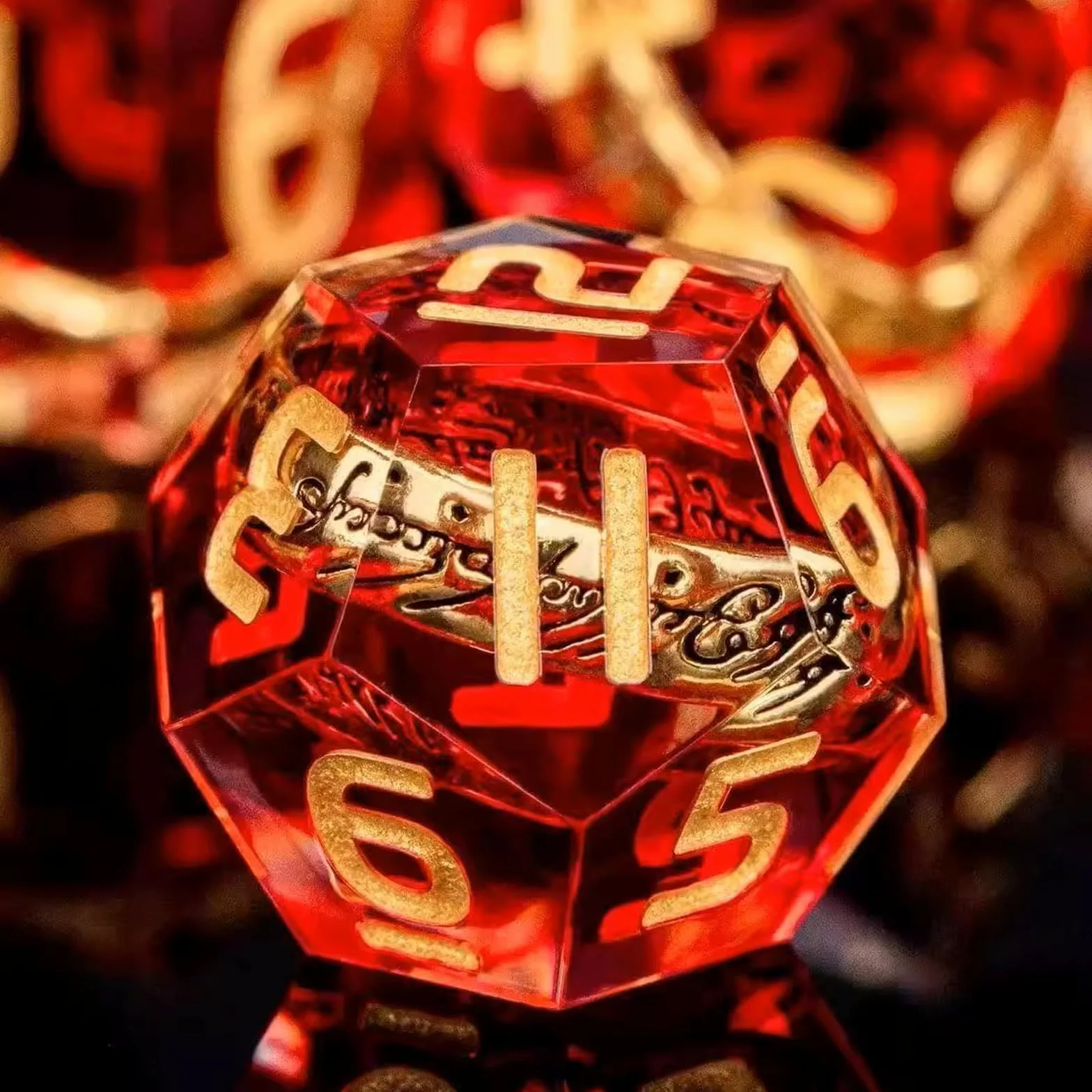 Elifel DND Dados de rol Señor de los Anillos Juego Dado Poliédrico y de rol Borde Afilado de Resina Dados D&D 7 Piezas para Mazmorras y Dragones Pathfinder RPG MTG D4 D6 D8 D10 D12 D20 D%