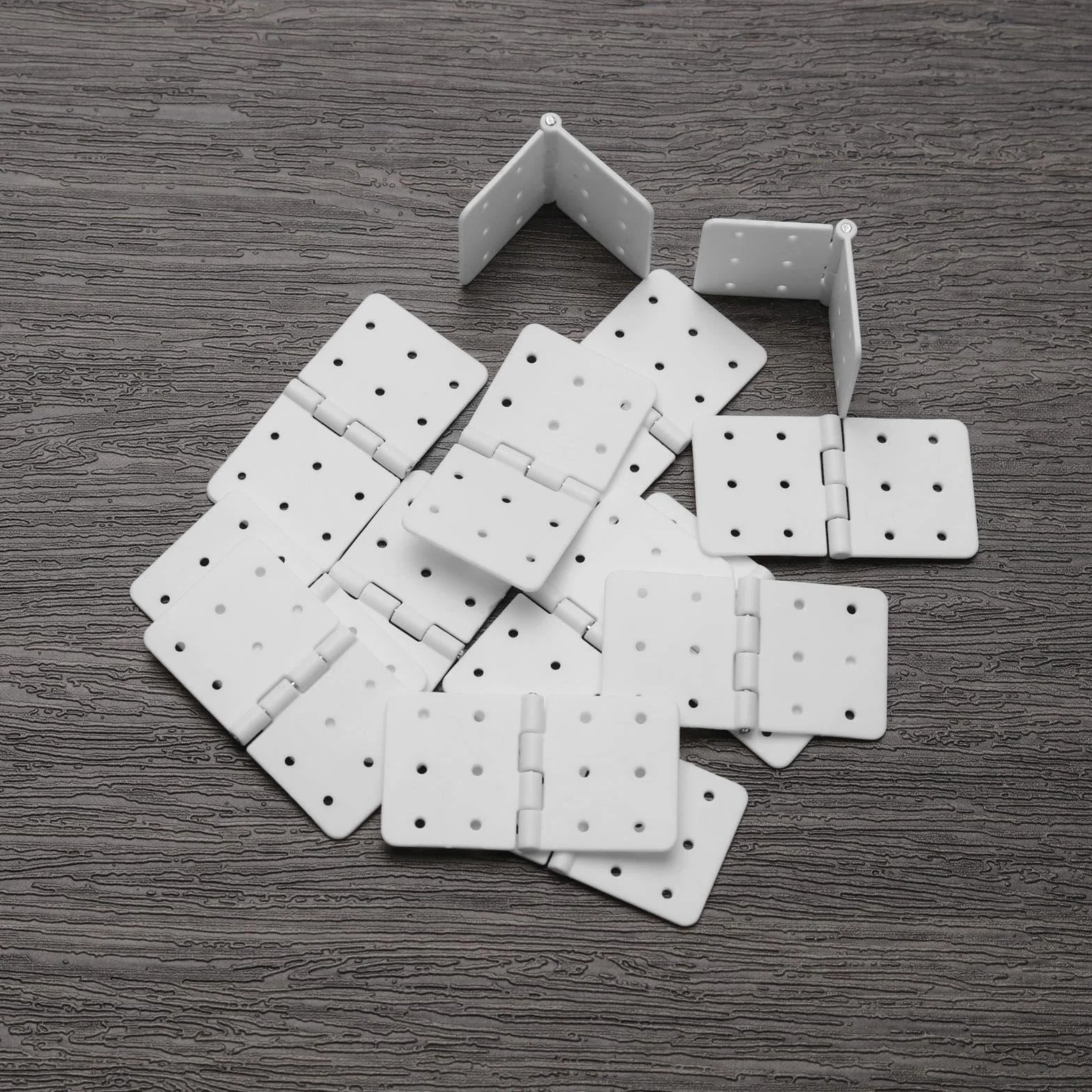 30 bisagras de avión RC de 36 x 20 mm, bisagras rectangulares plegables de plástico para bricolaje, modelos de avión, reemplazos, color blanco