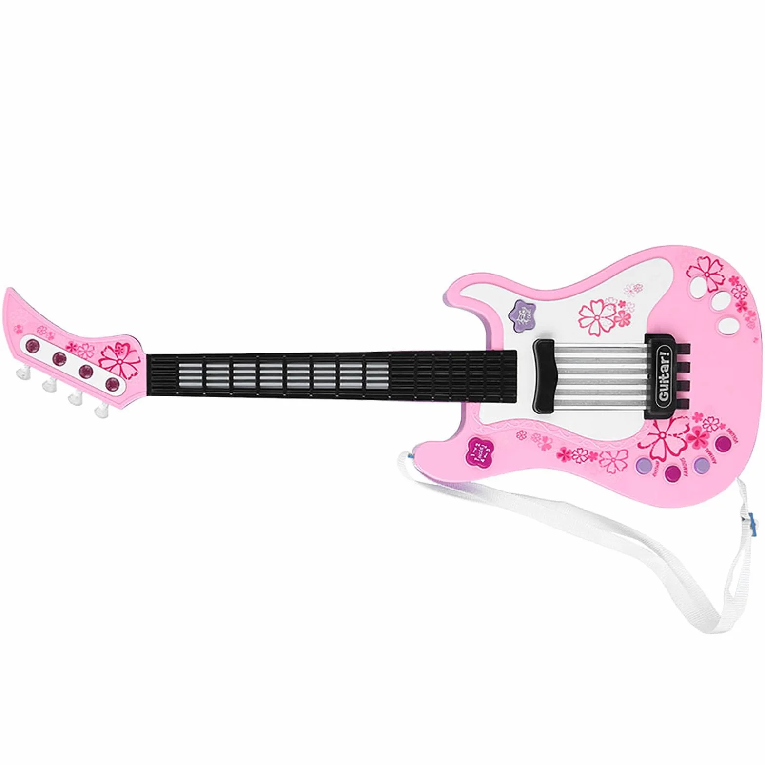 Guitarra para Niños Pequeños, Juguete de Mini Guitarra para Niños, de de para de Multifuncional para Juguete de bajo con Correa, de Instrumento Musical Portátil (PINK)