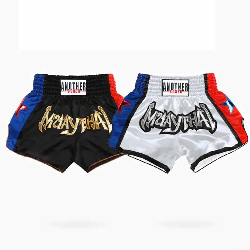 Pantalones cortos de Muay Thai para adultos, unisex, entrenamiento de boxeo