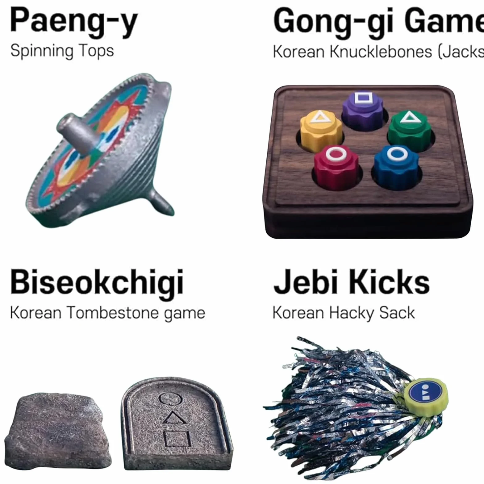 Gonggi Juego Tradicional Coreano de Piedras Jack Gonggi (E-8 Unidades)