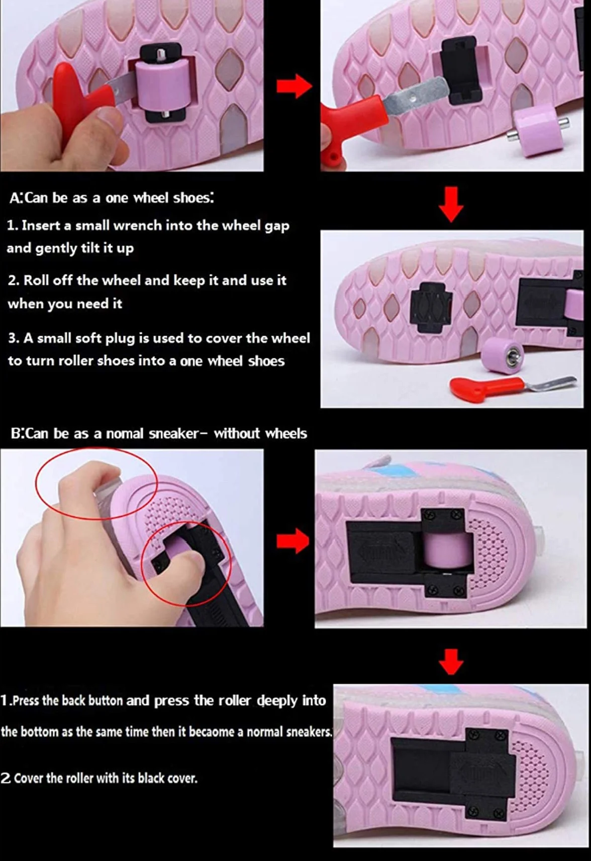 Patines en Línea con Ruedas Led para Niños y Niñas Zapatillas de Skateboard con Carga USB