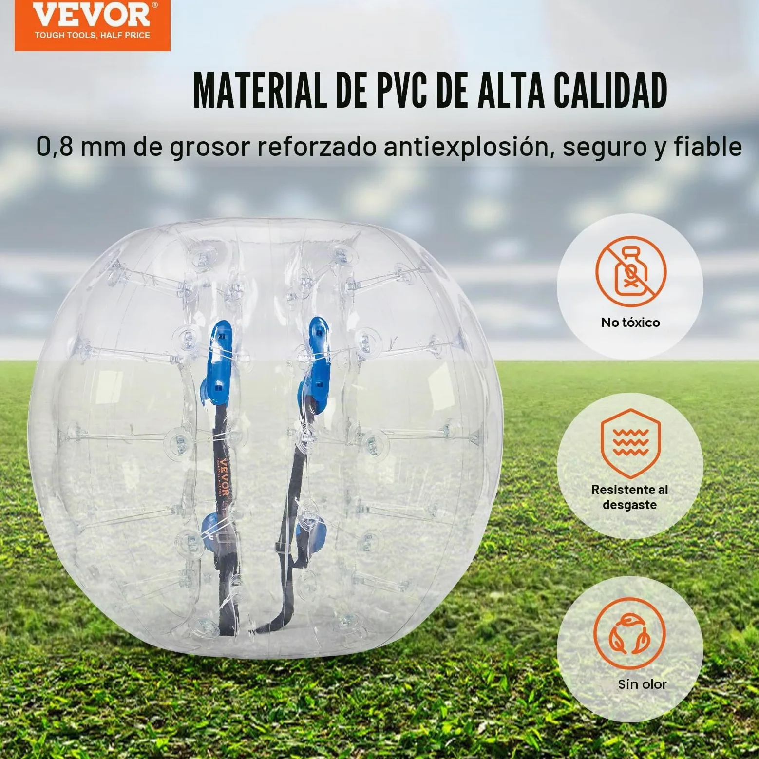 VEVOR Paquete de pelota inflable para adolescentes, bolas de PVC de 0,8 mm para jugar al aire libre