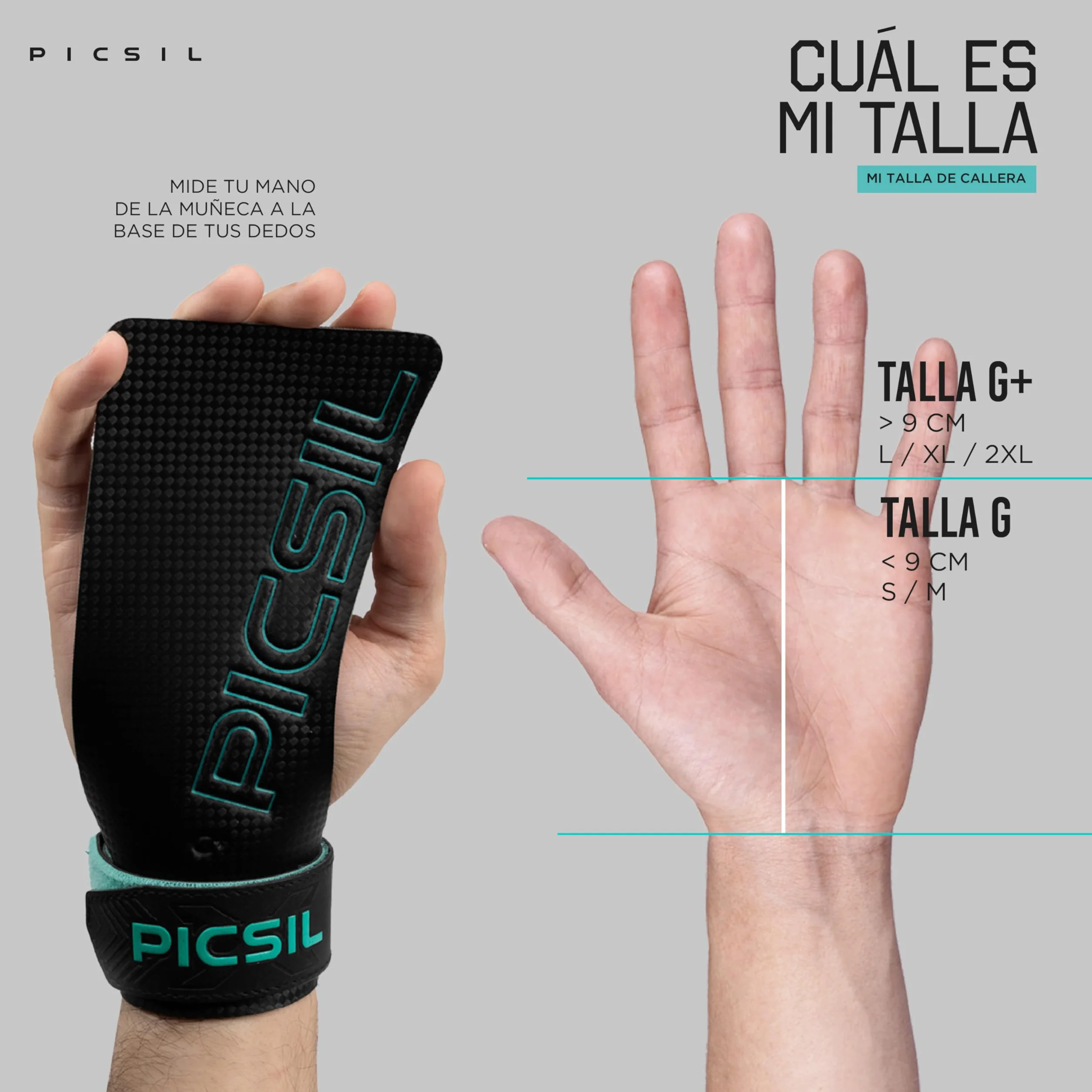 PICSIL Calleras Falcon Grips Fibra de Carbono 2.7 mm Doble Capa para Cross Training Gimnasio