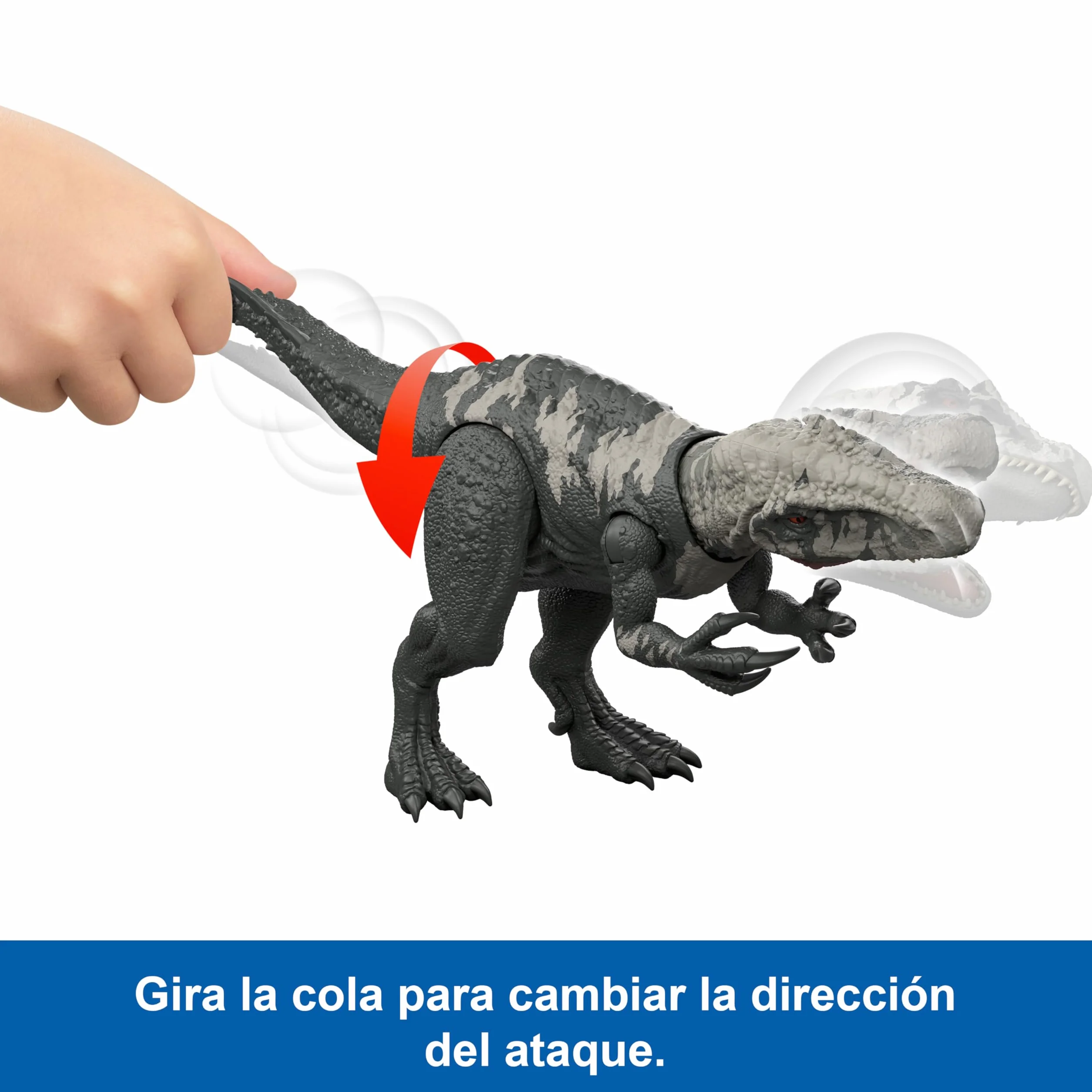 Mattel Jurassic World El Renacer Quilantaisaurio Figura de dinosaurio grande 2 embestidas juego digital JGB95