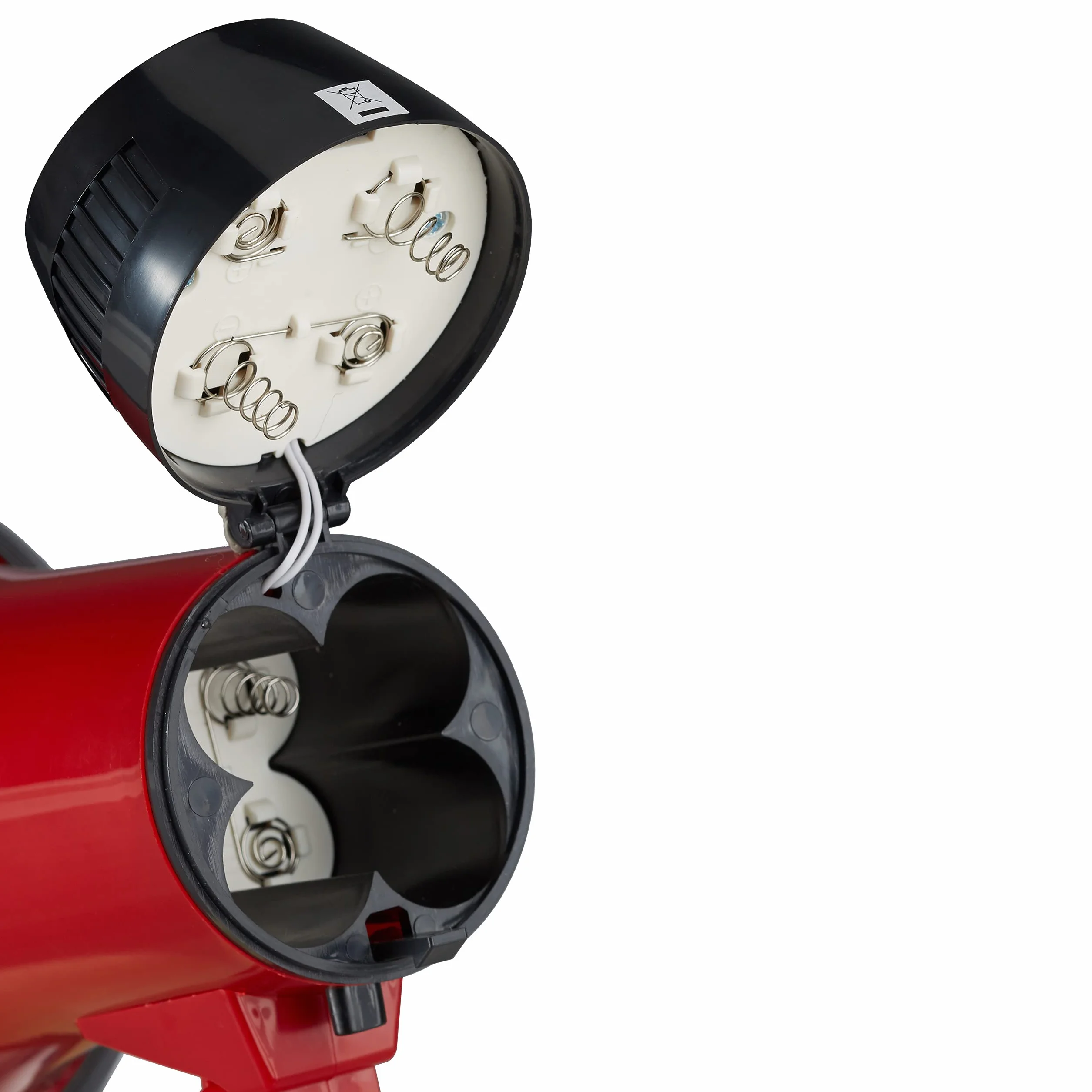 Relaxdays Megáfono 10 W Cuerno de Buey Mango Plegable Correa Plástico Rojo