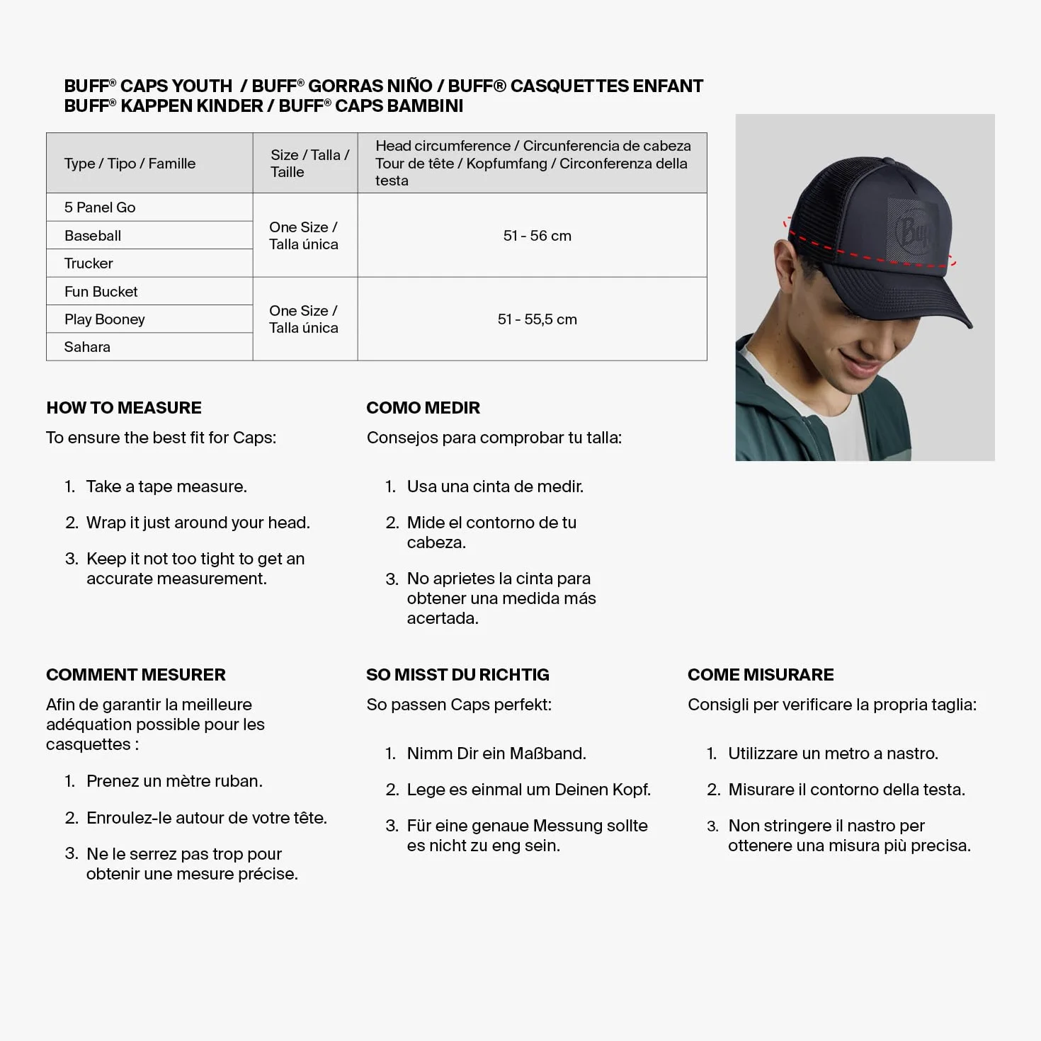 Buff Gorra Trucker Cap Unisex niños