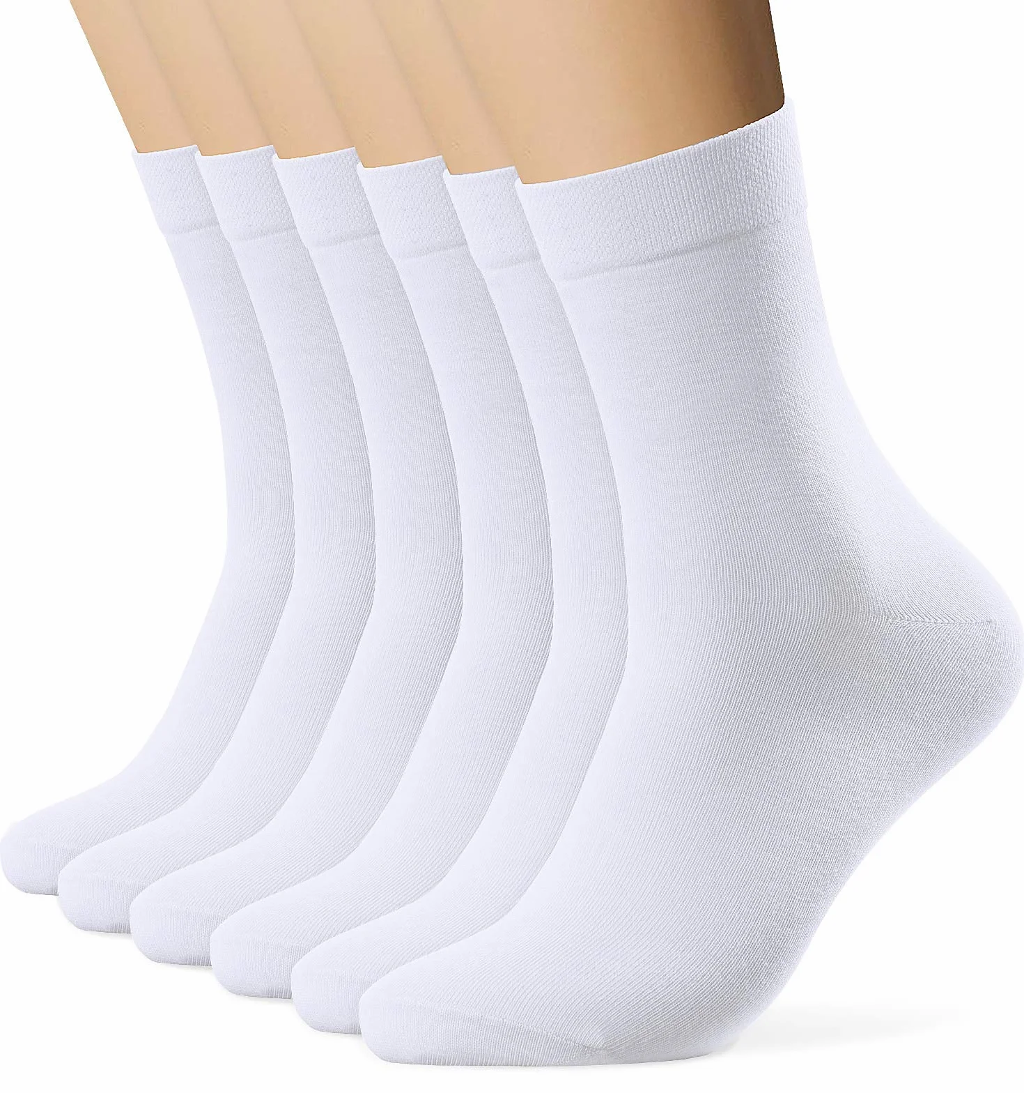 Calcetines de Deporte Running 6 Pares Térmicos Algodón Transpirable para Hombre y Mujer 35-38 Negro Blanco