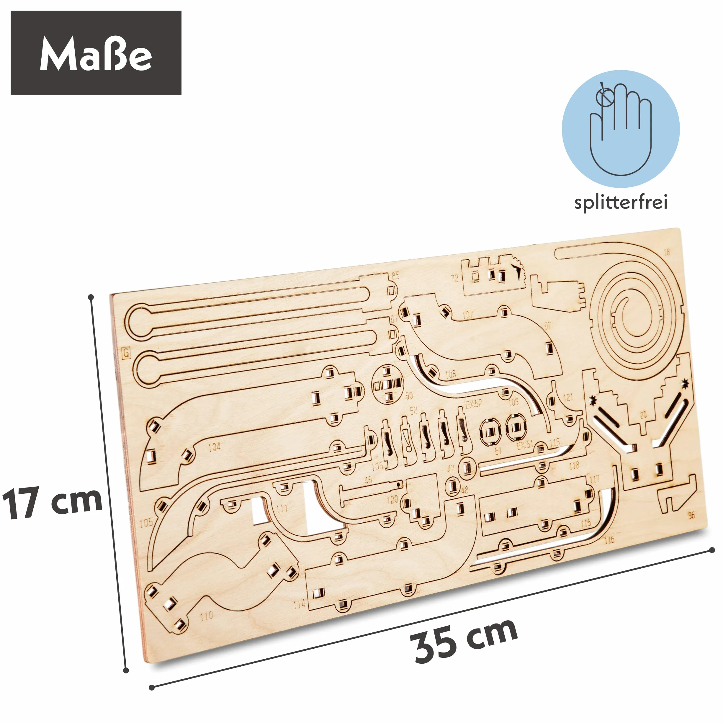 Pista de Canicas de Madera Charlie - Construcción de Modelo - Rompecabezas 3D de Madera - Juegos Intelectuales de Smart Games - Pista de Bolas para Adultos