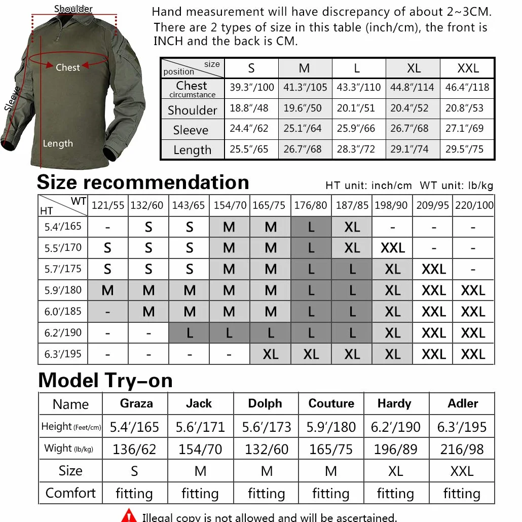 IDOGEAR G3 Camisa Táctica Hombre Coderas