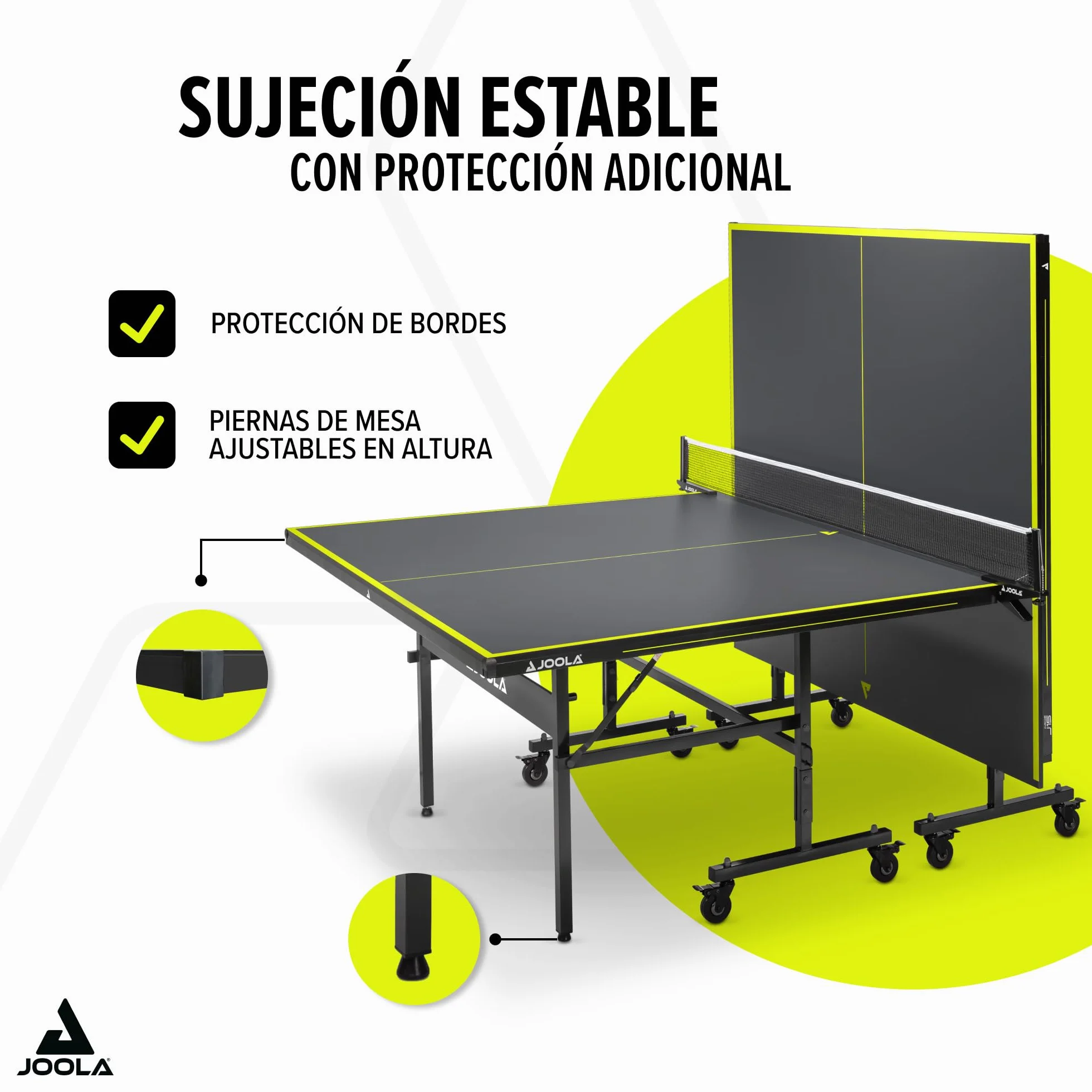 JOOLA Mesa de Ping Pong Inside J15 Plegable para Interior 274 x 152,5 x 76 cm Gris