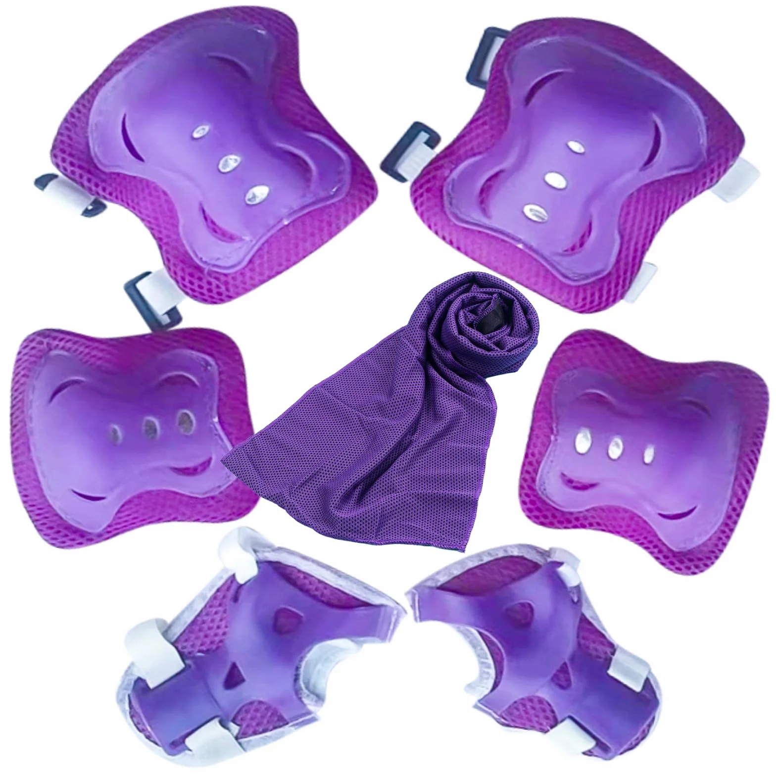 JSTHHTT Set 6 Piezas Protecciones Patines Niño Niña Rodilleras Coderas Muñequeras