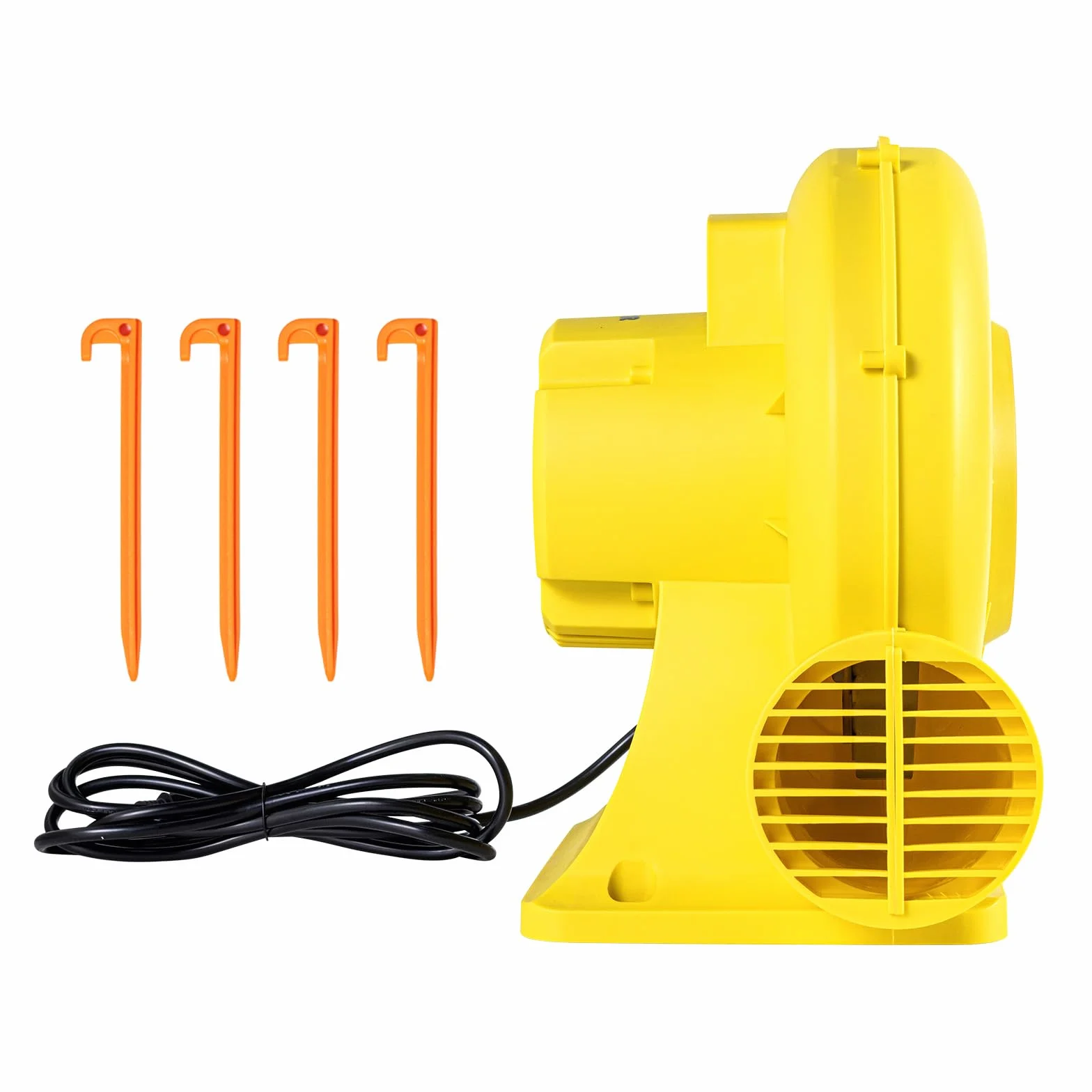 VEVOR Soplador de Aire para Castillos Inflables, 590 W y 690 W, 1,0 HP, Bomba Comercial, Ventilador Eléctrico 2750 RPM, Castillos Inflables, Toboganes de Agua, Amarillo, 360 x 230 x 370 mm