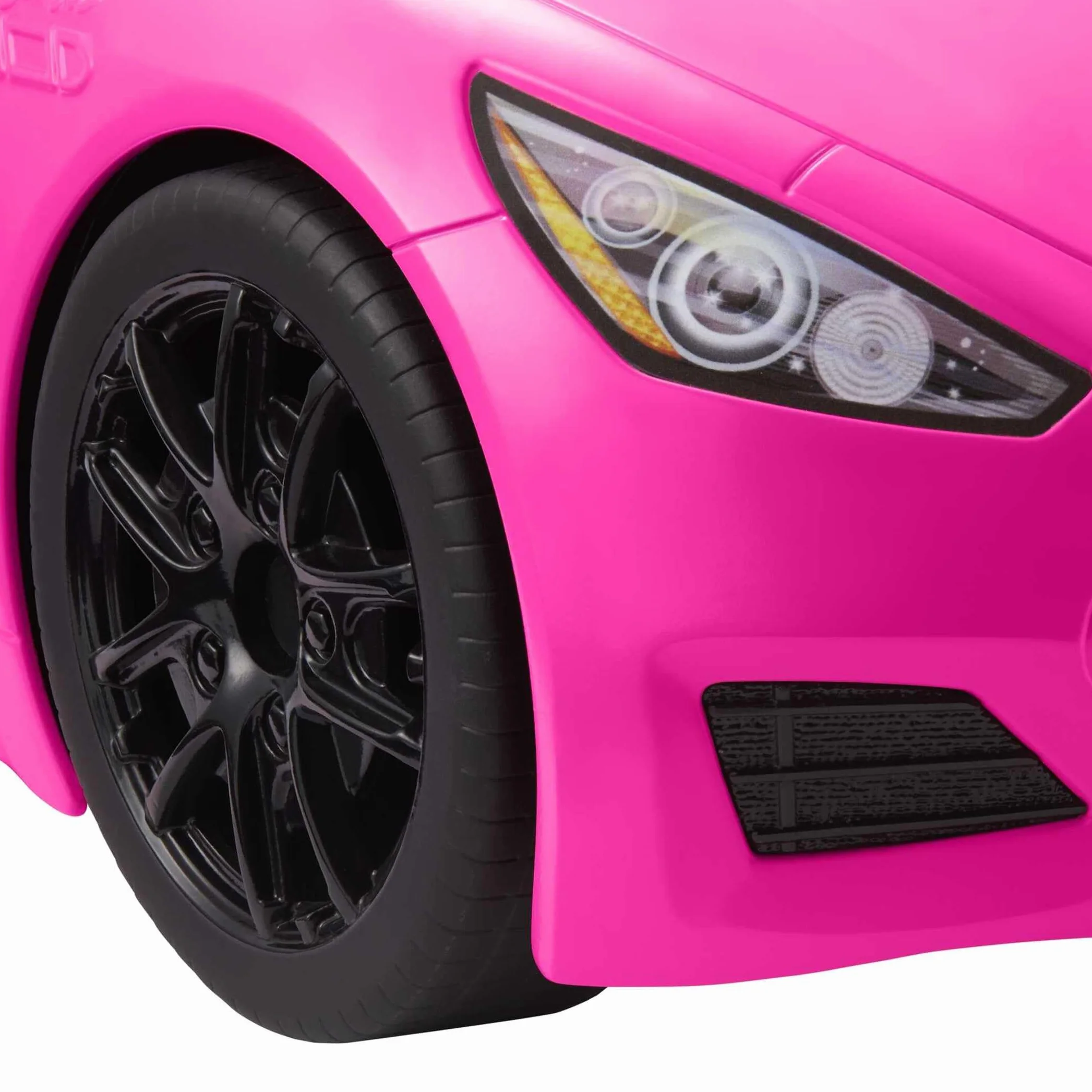 Barbie Descapotable Rosa con 2 plazas para muñecas, Coche de Juguete, Regalo para niñas y niños +3 años (Mattel HBT92)