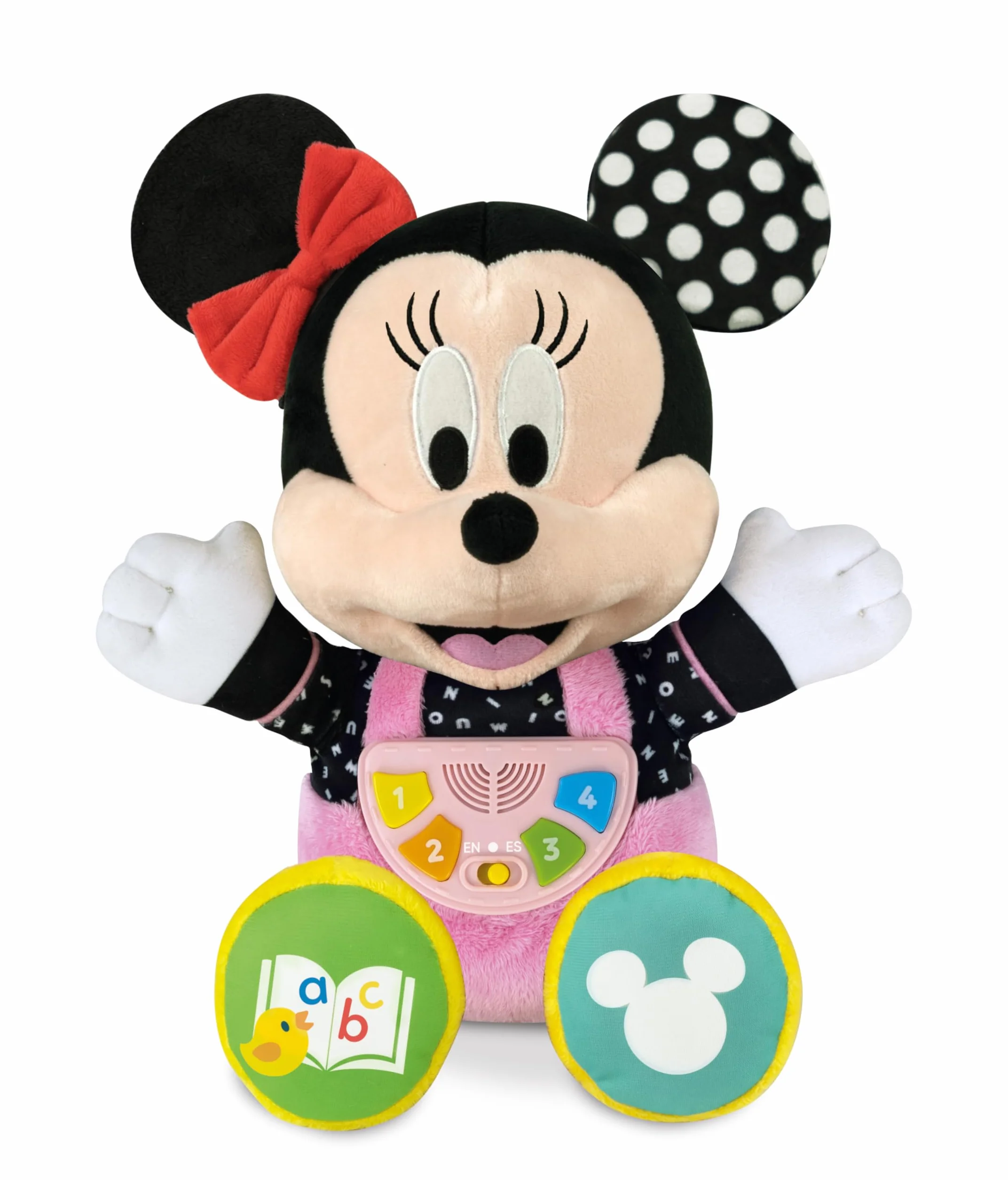 Clementoni Baby Cuentacuentos Mouse Peluche Interactivo con Voz de Minnie, Multicolor, Mediano (61370),Exclusivo en Amazon