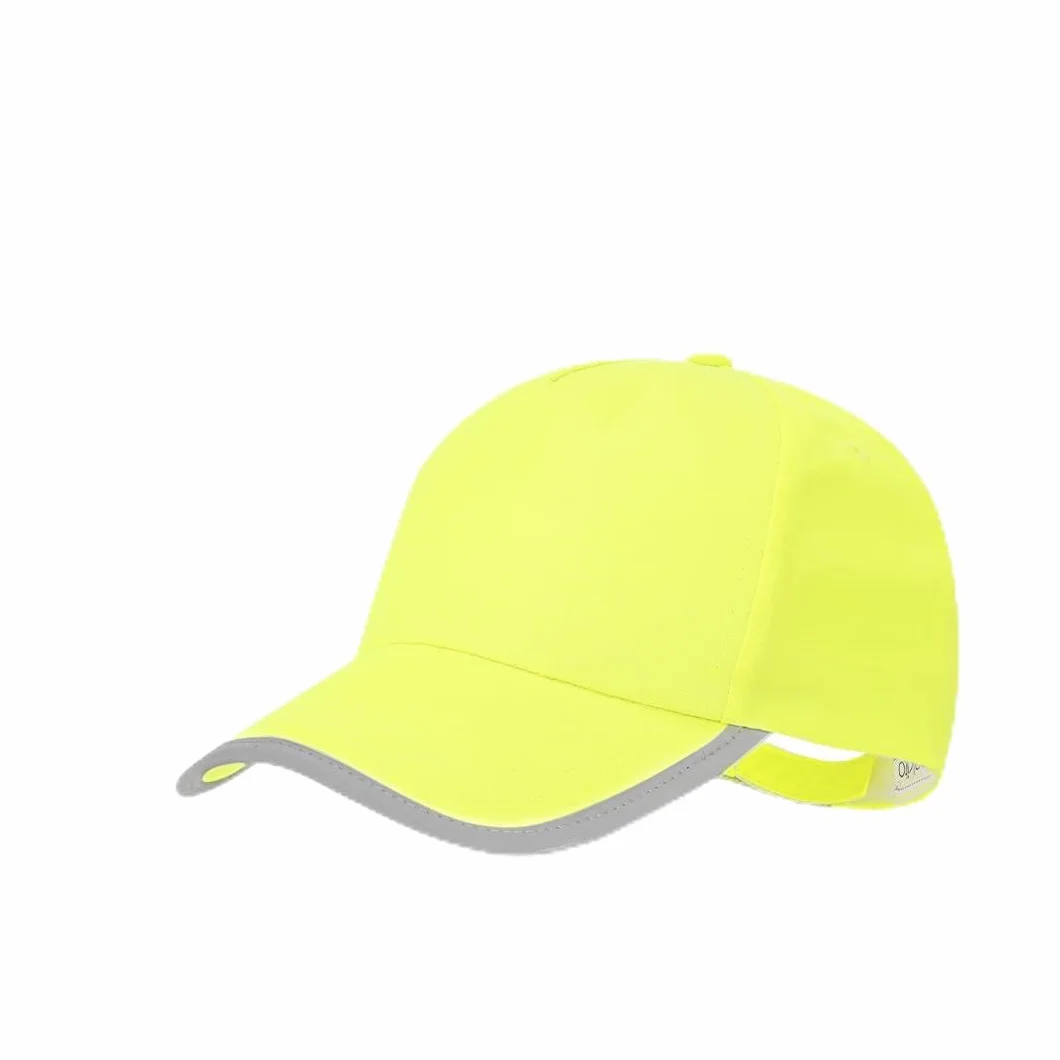 Gorra Niños Alta Visibilidad Amarillo Neón Reflectante Seguridad Protección Solar Talla Ajustable