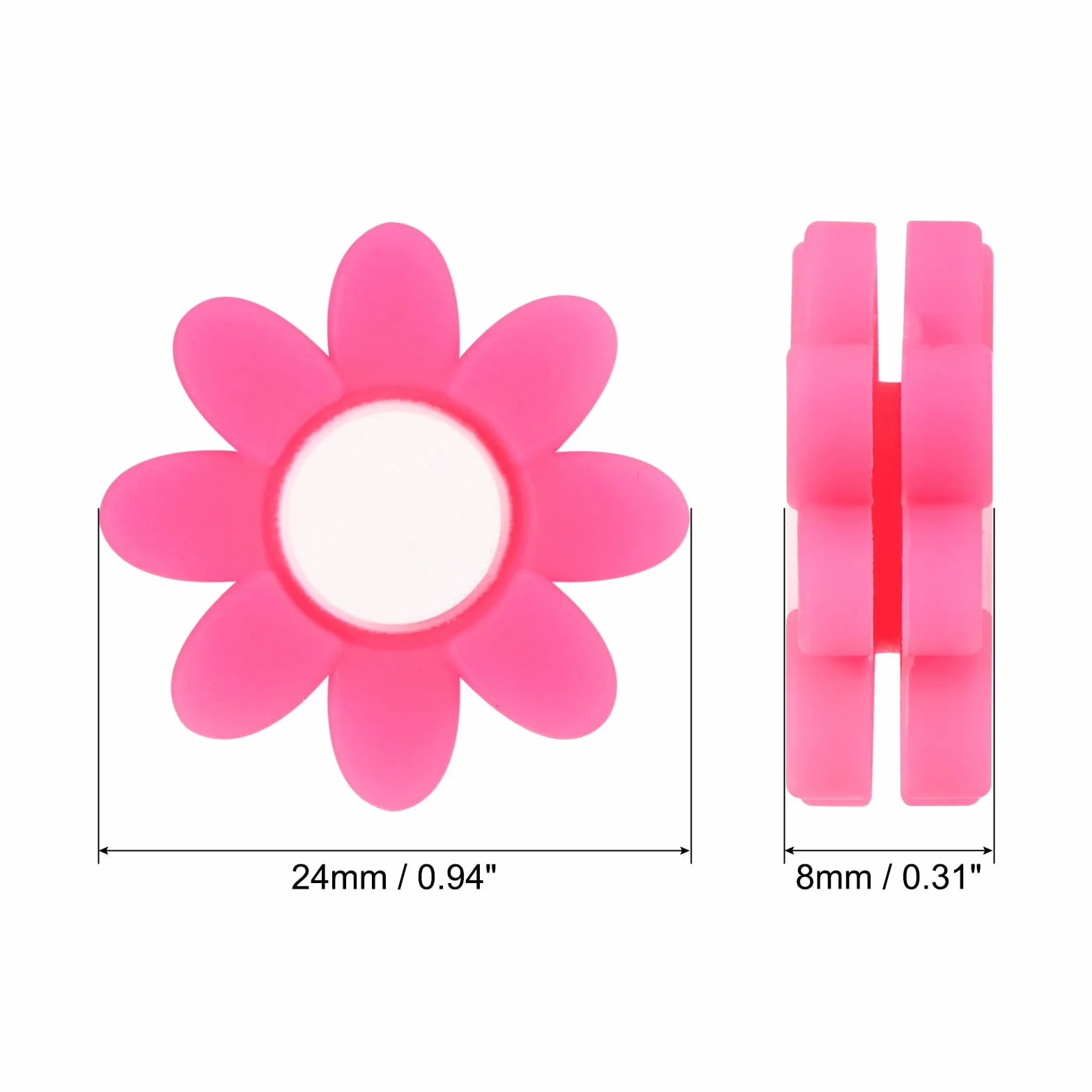 PATIKIL Amortiguador de Vibración para Raqueta de Tenis, 2 Paquete, Silicona Suave, Rosa y Blanco