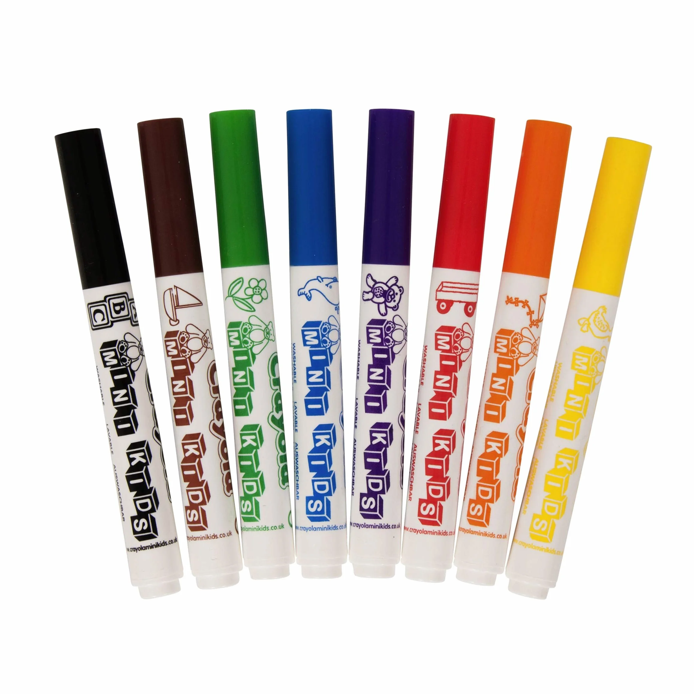 CRAYOLA Mini Kids - Set de 8 Rotuladores Lavables, Segura Punta Redondeada, Ideal para la Primera Infancia - Edad Recomendada: 12 Meses, 8324